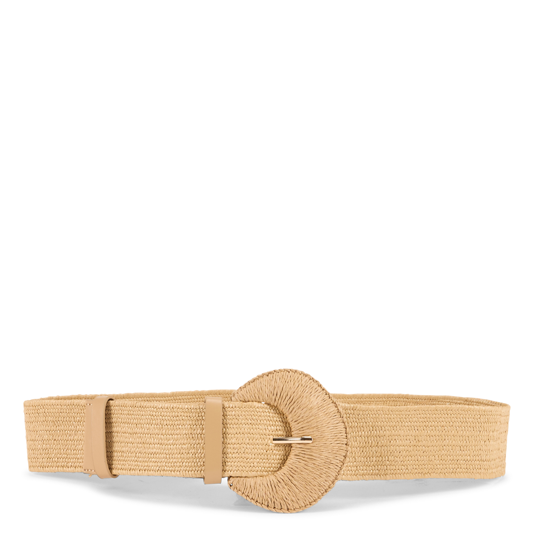 Ceinture large à boucle raphia LA FEE MARABOUTEE Beige