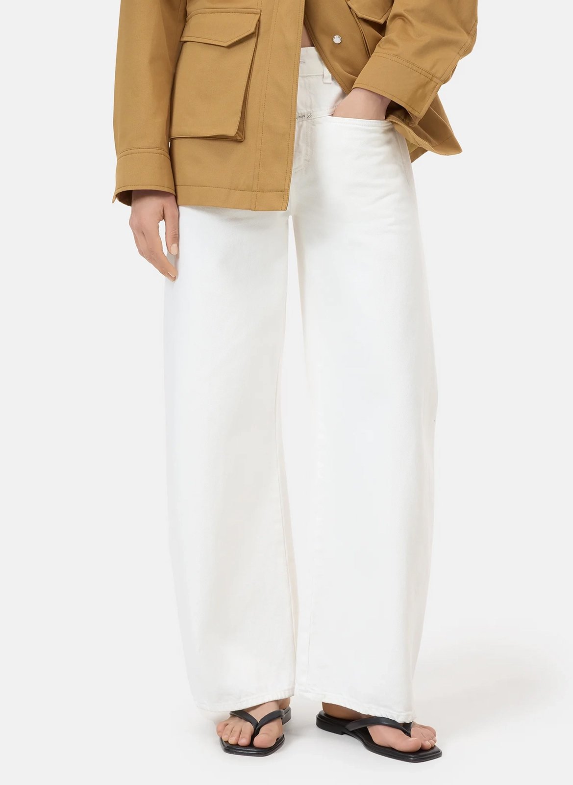 Wide cotton trousers  CLOSED Beige