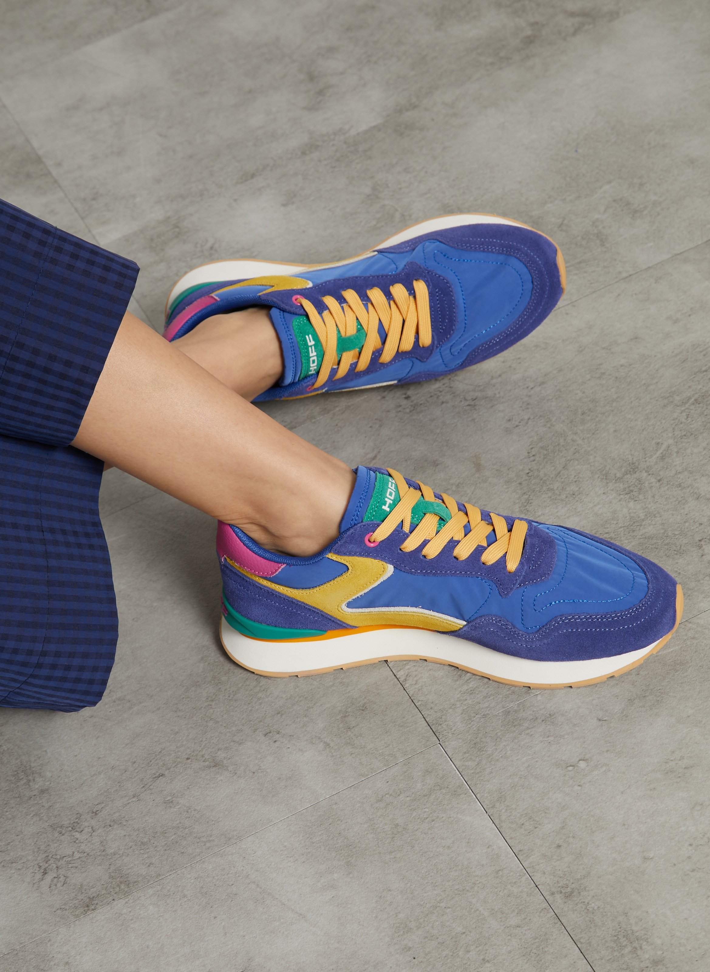 Baskets basses en cuir mélangé HOFF Bleu