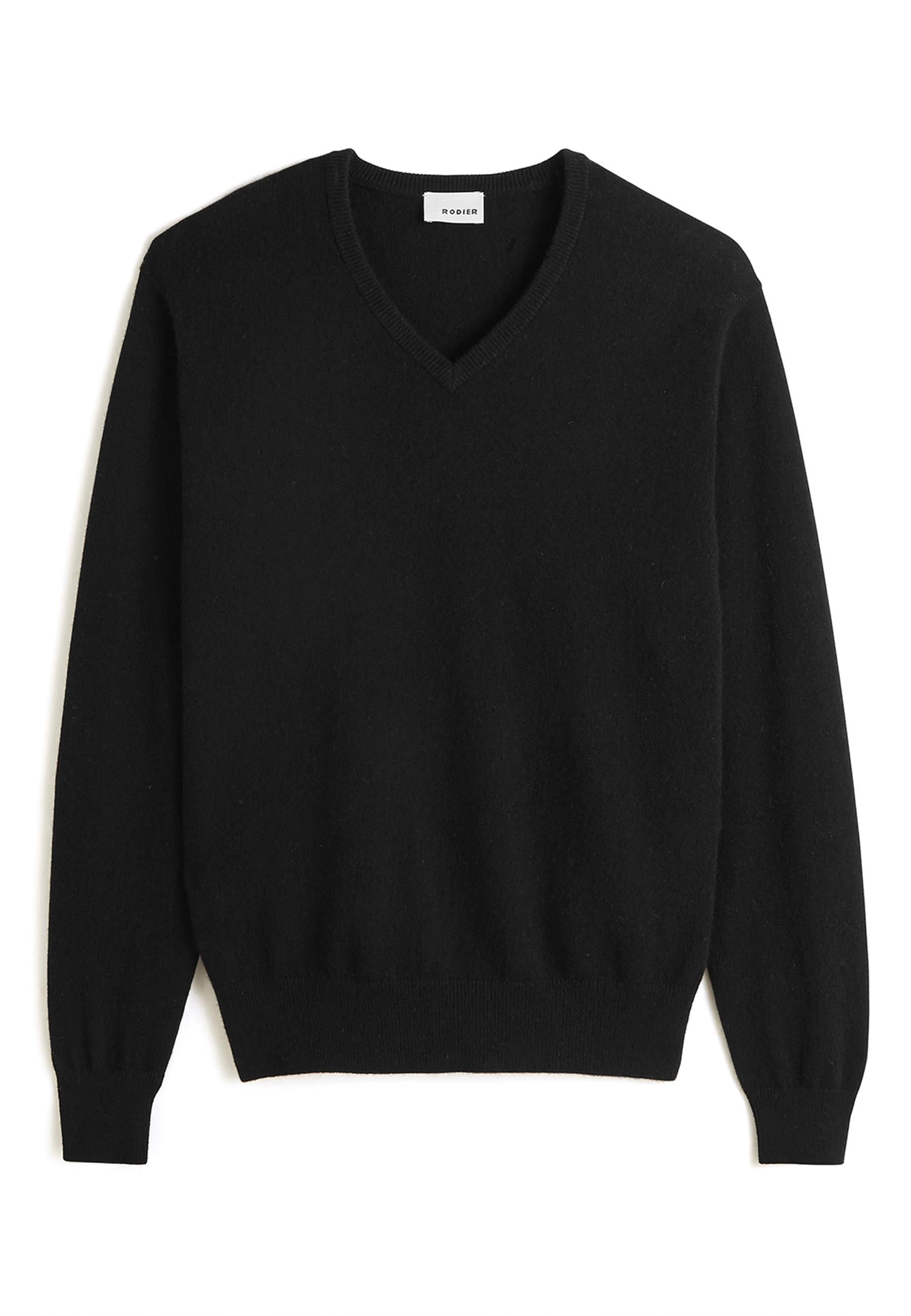 Pull homme col v cachemire RODIER Noir