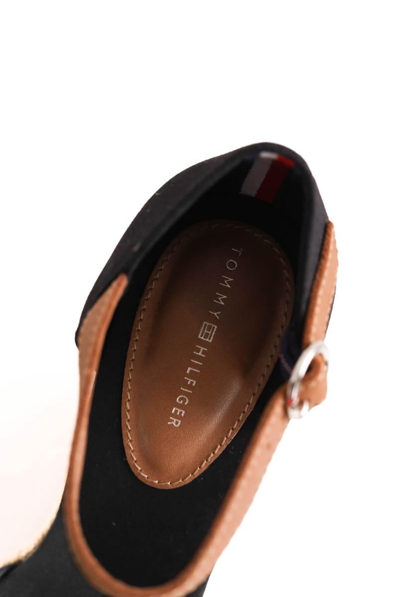 Faux leather sandals TOMMY HILFIGER - SECONDE MAIN Black