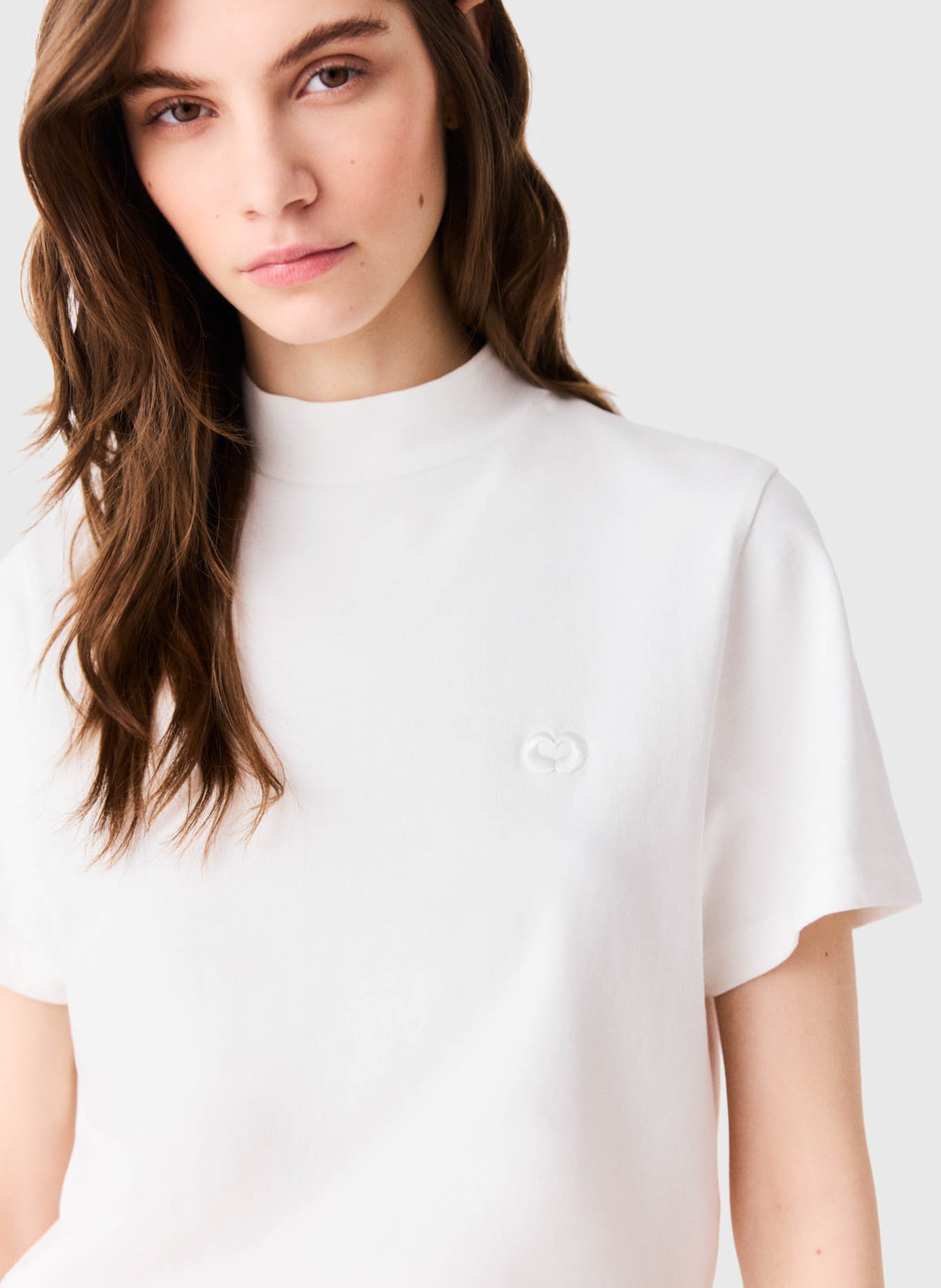 Straight-cut cotton T-shirt MAJE White