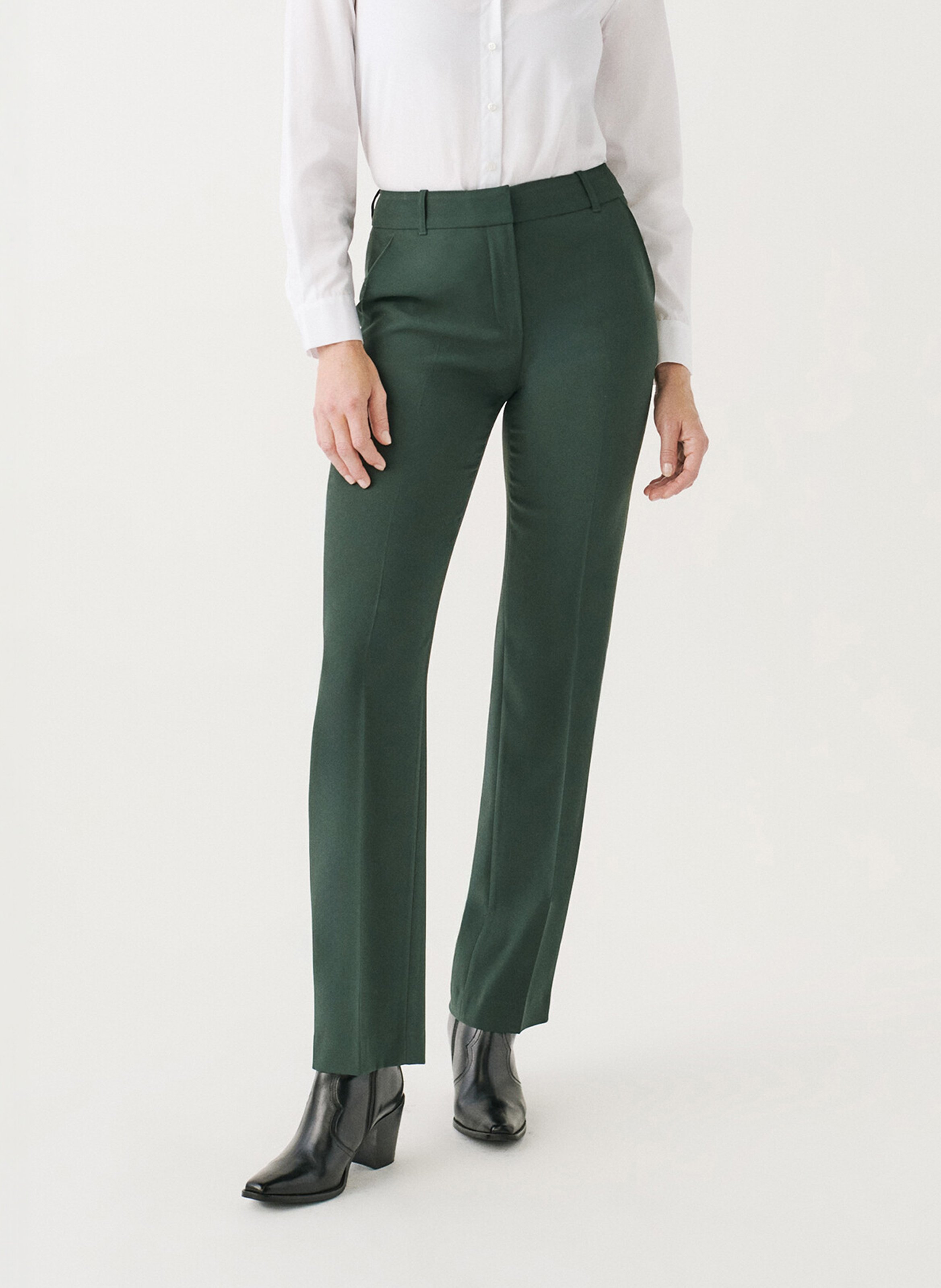 Bundfaltenhose CAROLL Grun