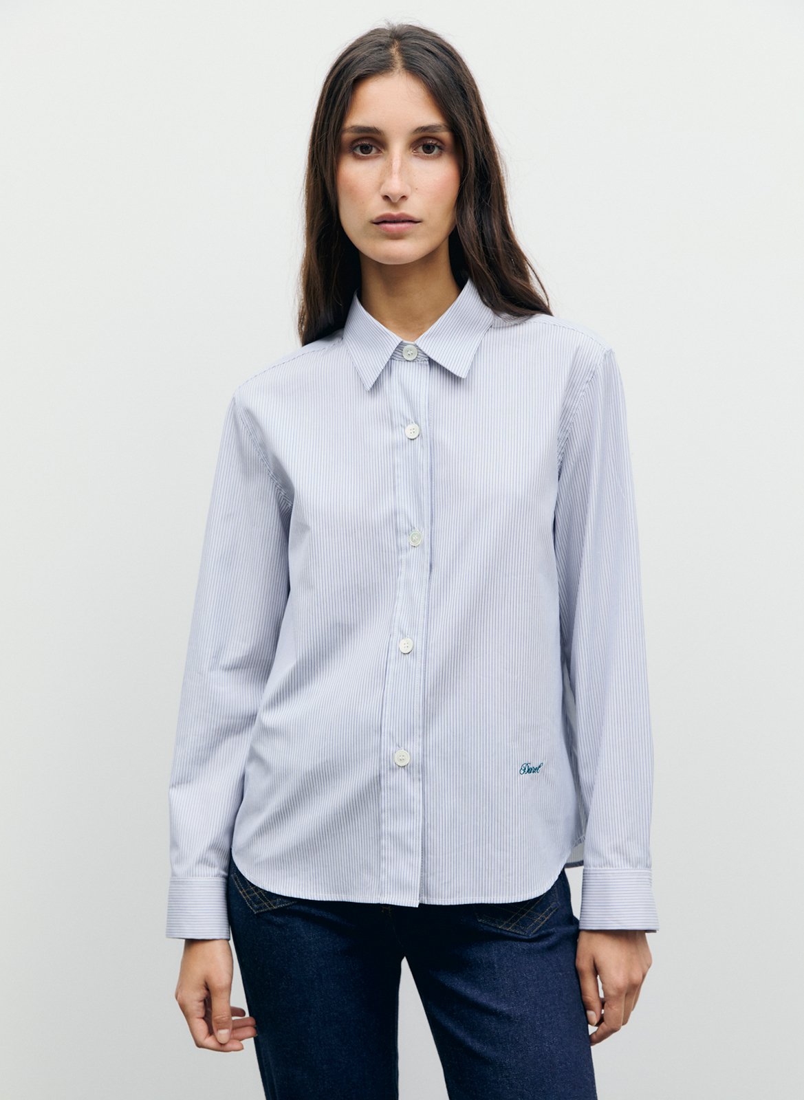 Gerade geschnittenes Hemd mit Streifen GERARD DAREL Blau