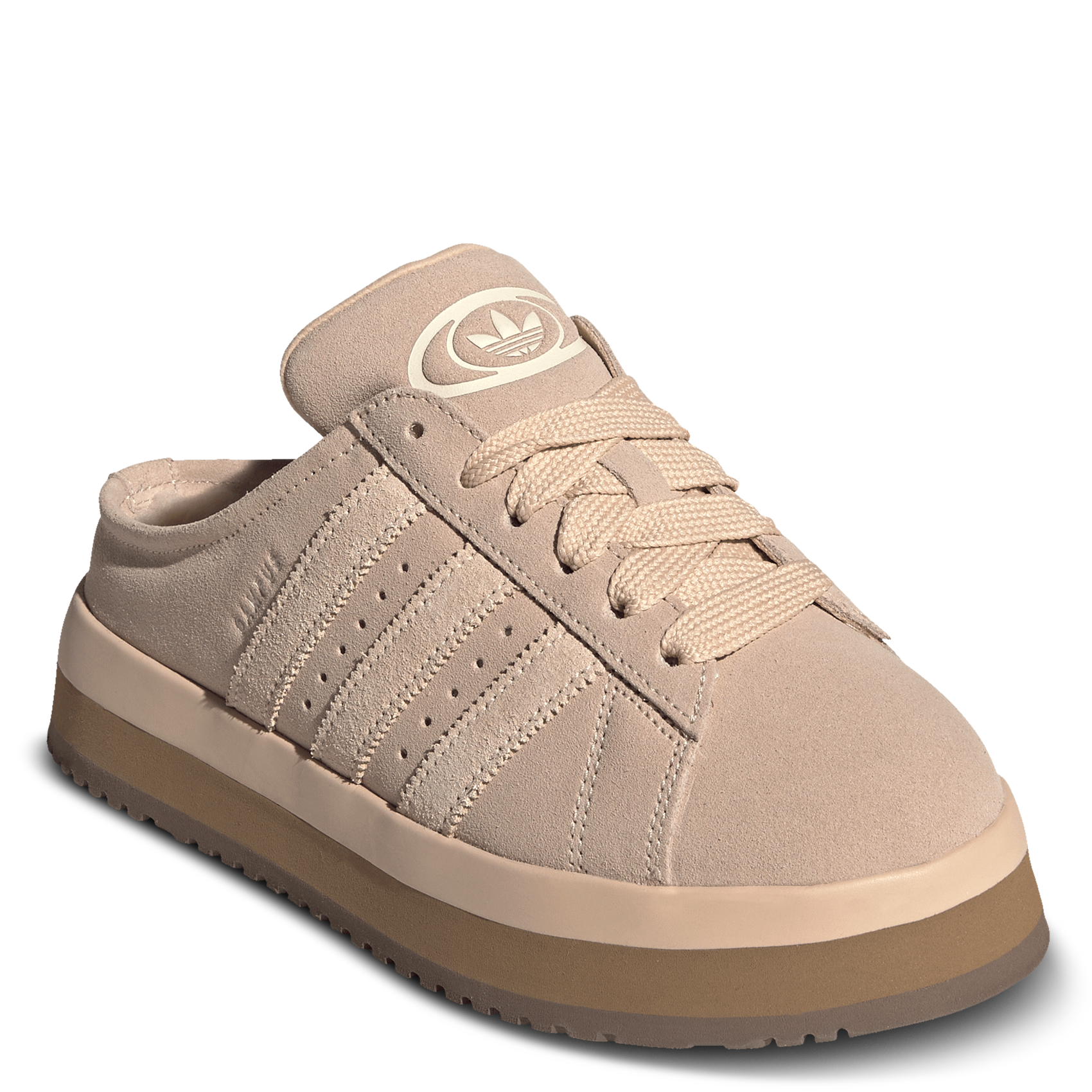 Einfarbige flache Clogs in Sneaker-Optik ADIDAS Beige