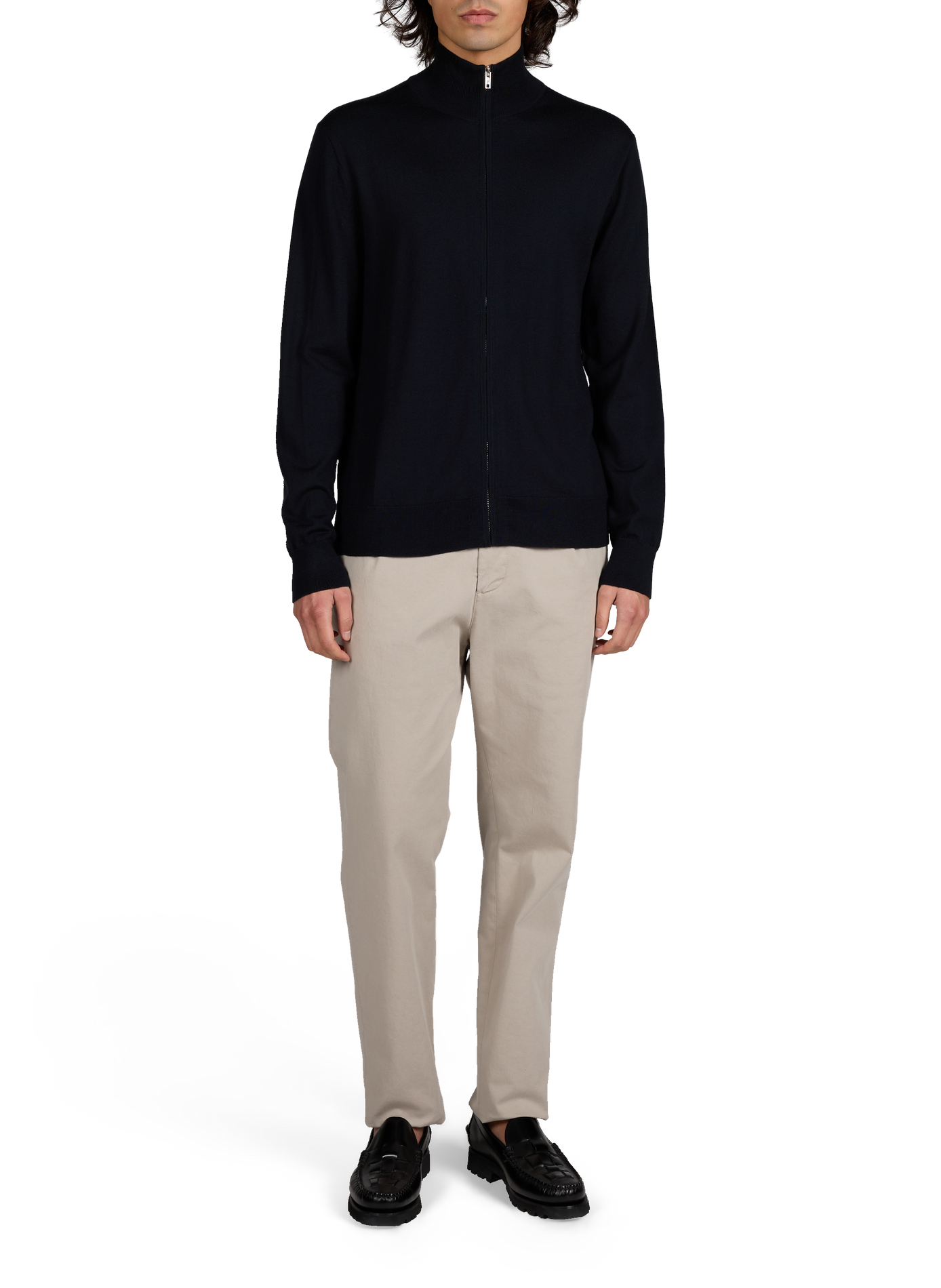 High-neck Merino wool flex-h cardigan AU PRINTEMPS PARIS Blue