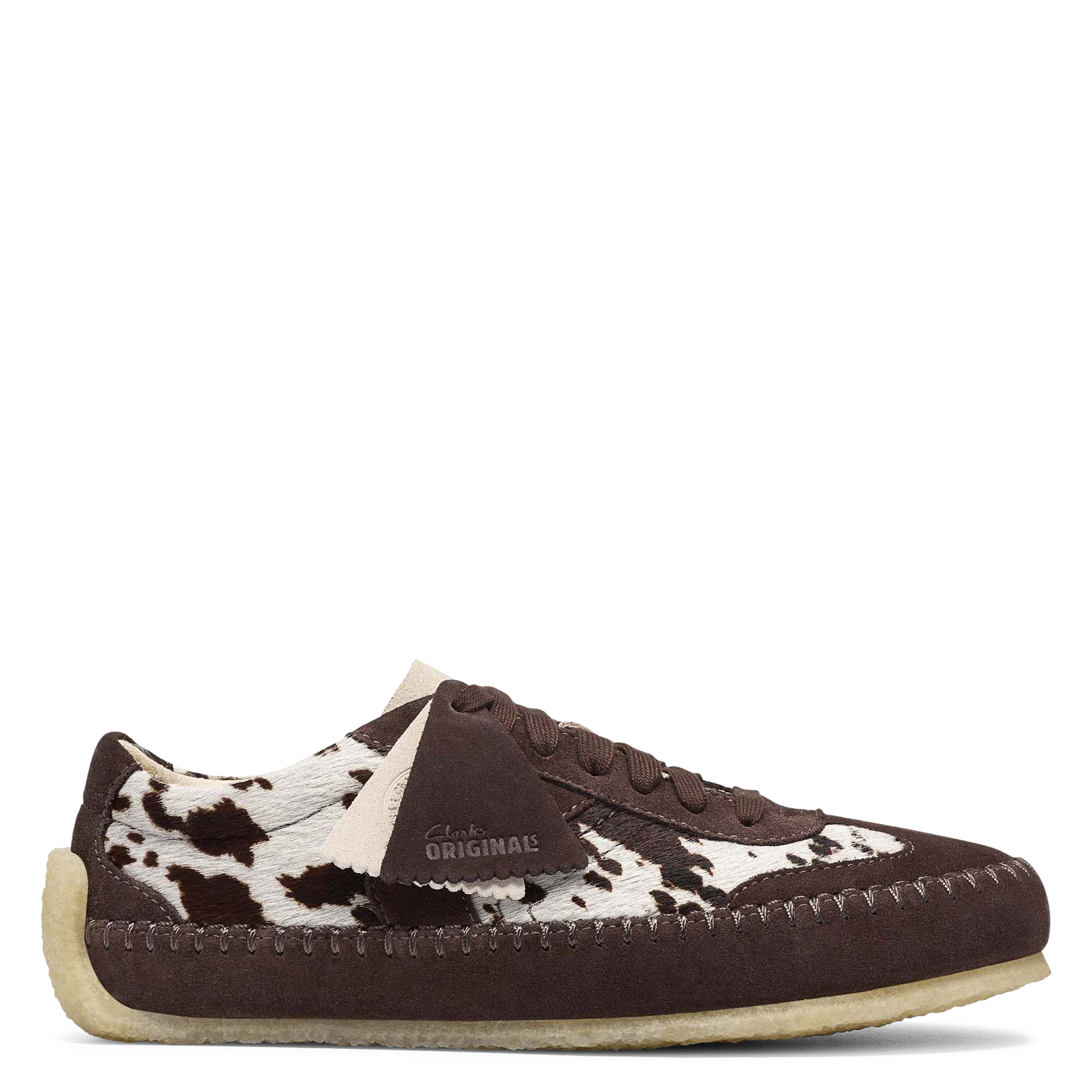 Lage sneakers met dierenprint in leer CLARKS Bruin