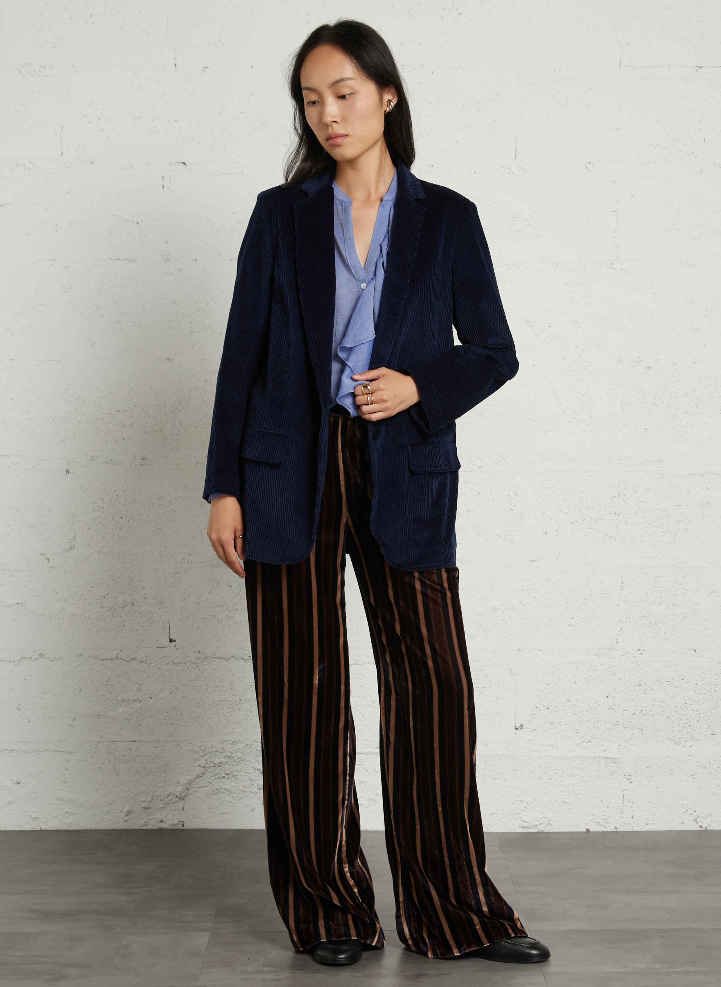 Taillierte Baumwolljacke DIEGA Blau