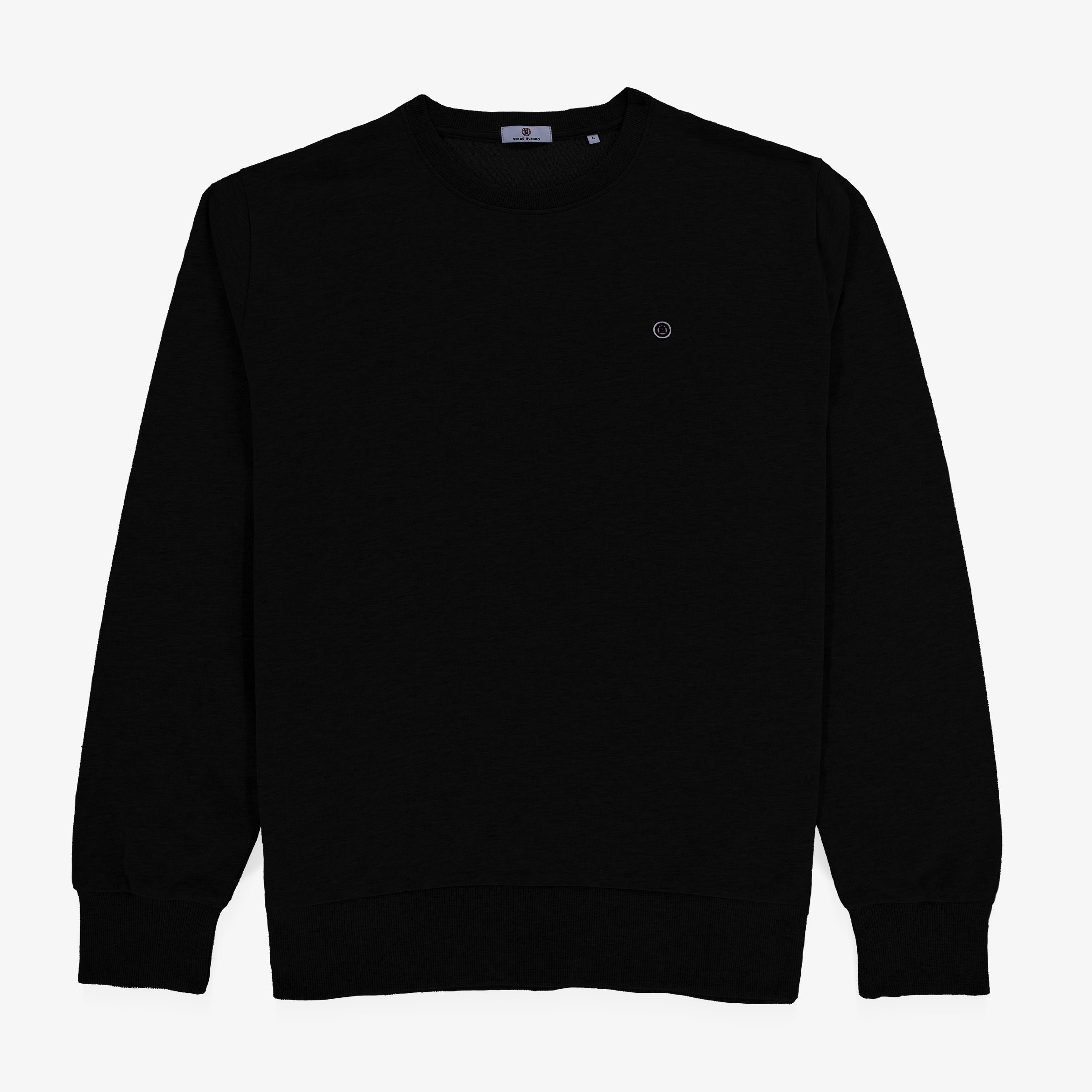 Black cotton Swim crew-neck sweatshirt SERGE BLANCO Black