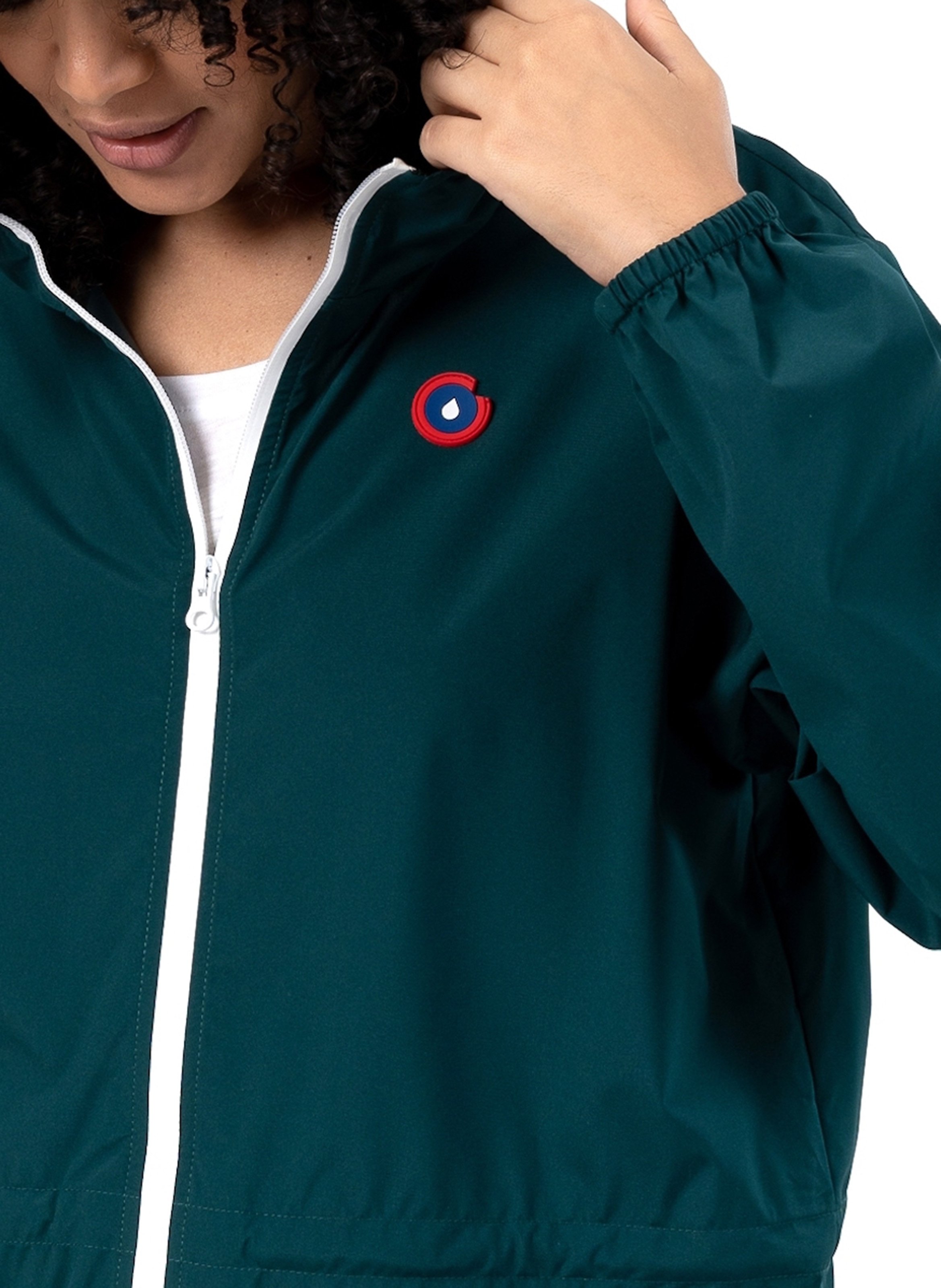 Imperméable long à capuche convertible  FLOTTE Vert