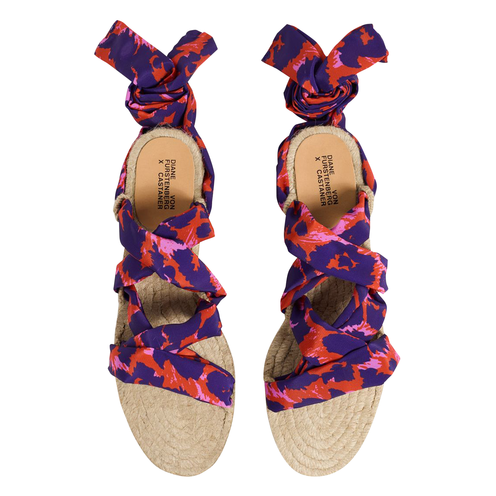 Platte, open sandalen met wikkelbandje CASTANER Violet