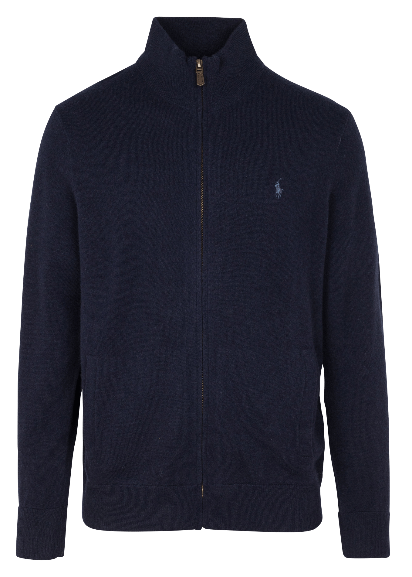 Gilet col montant regular-fit brodé en laine mélangée POLO RALPH LAUREN Bleu