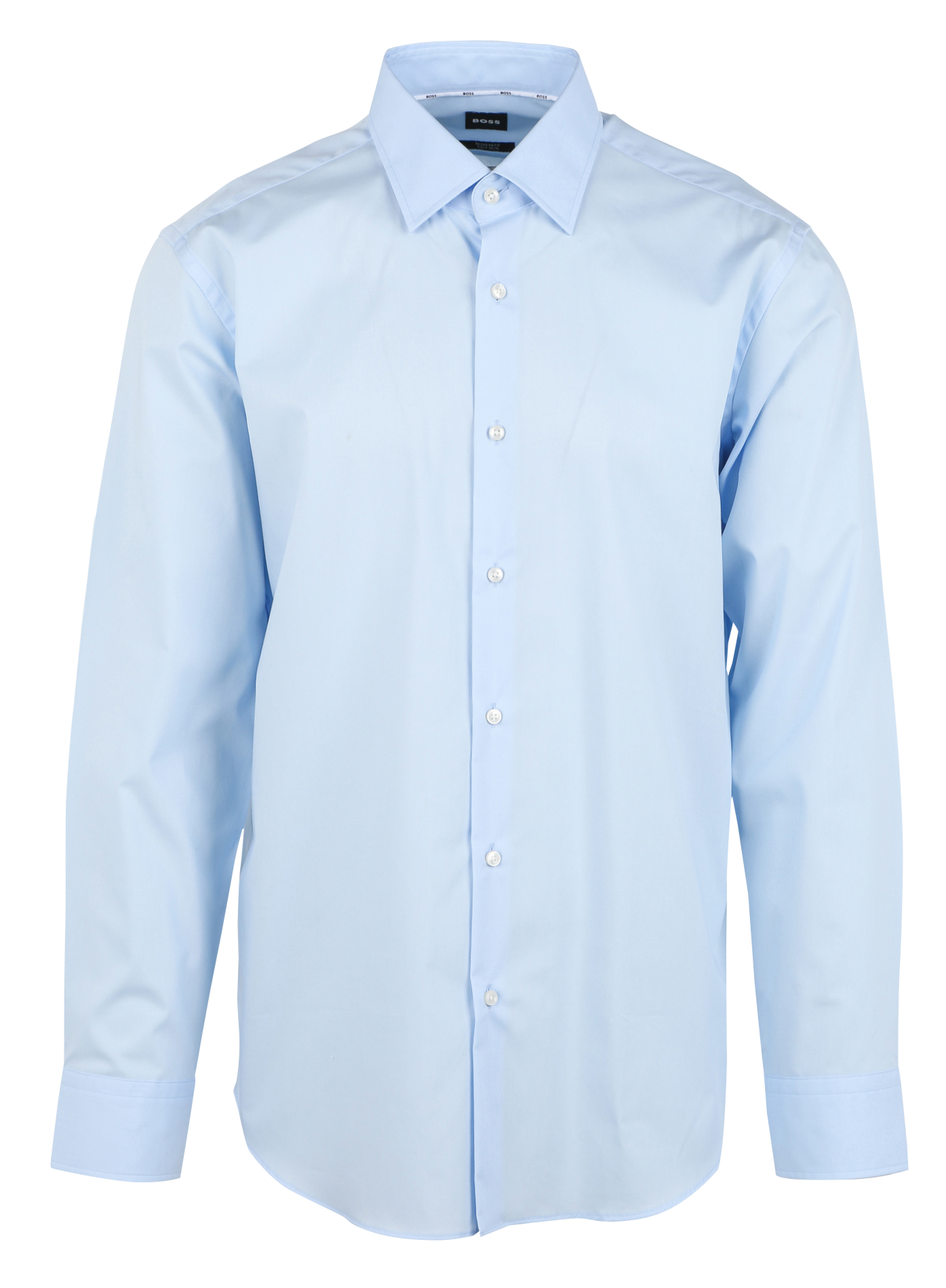 Cotton-blend shirt with classic collar BOSS Blue
