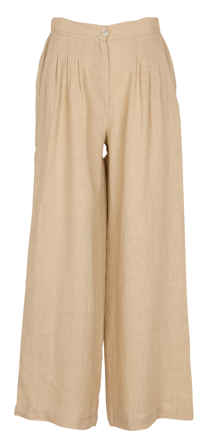 Pantalon large en lin BY BAR Marron