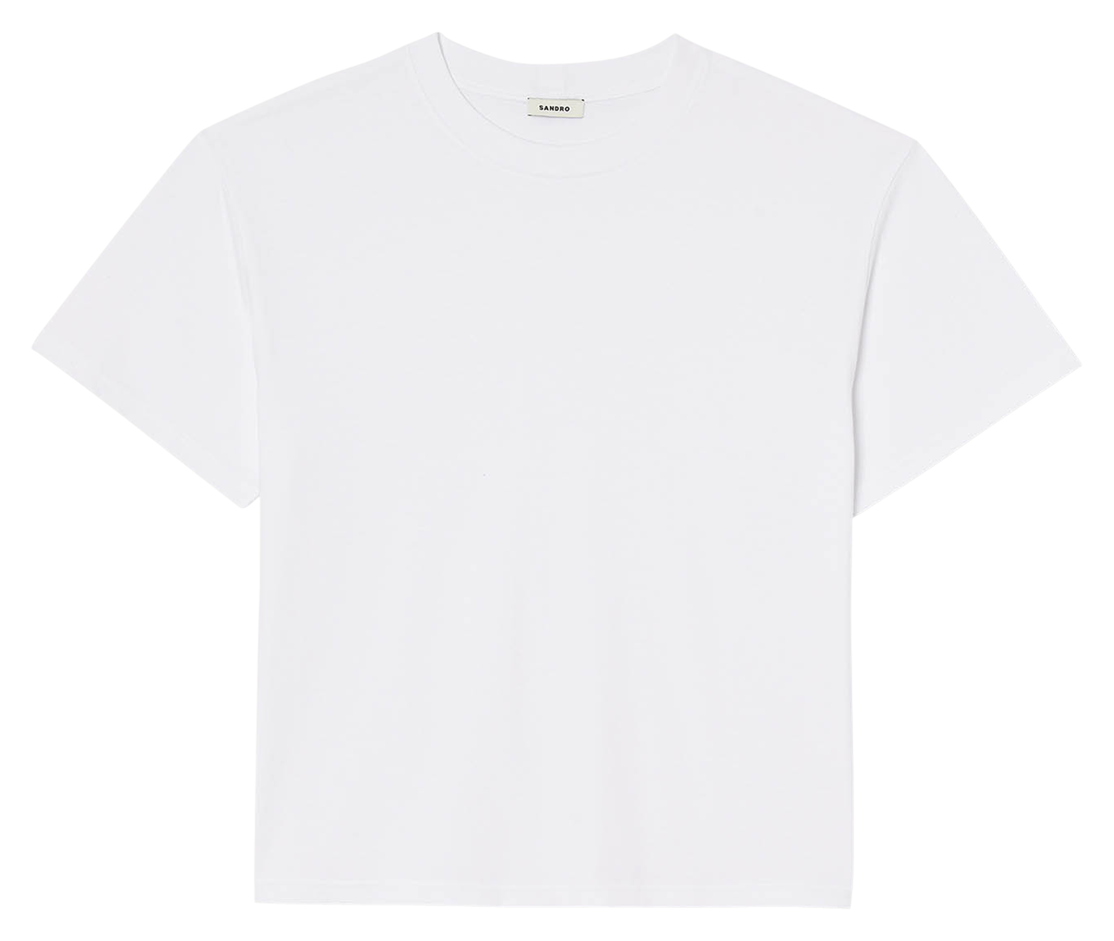 Tee-shirt oversize col rond en coton Blanc