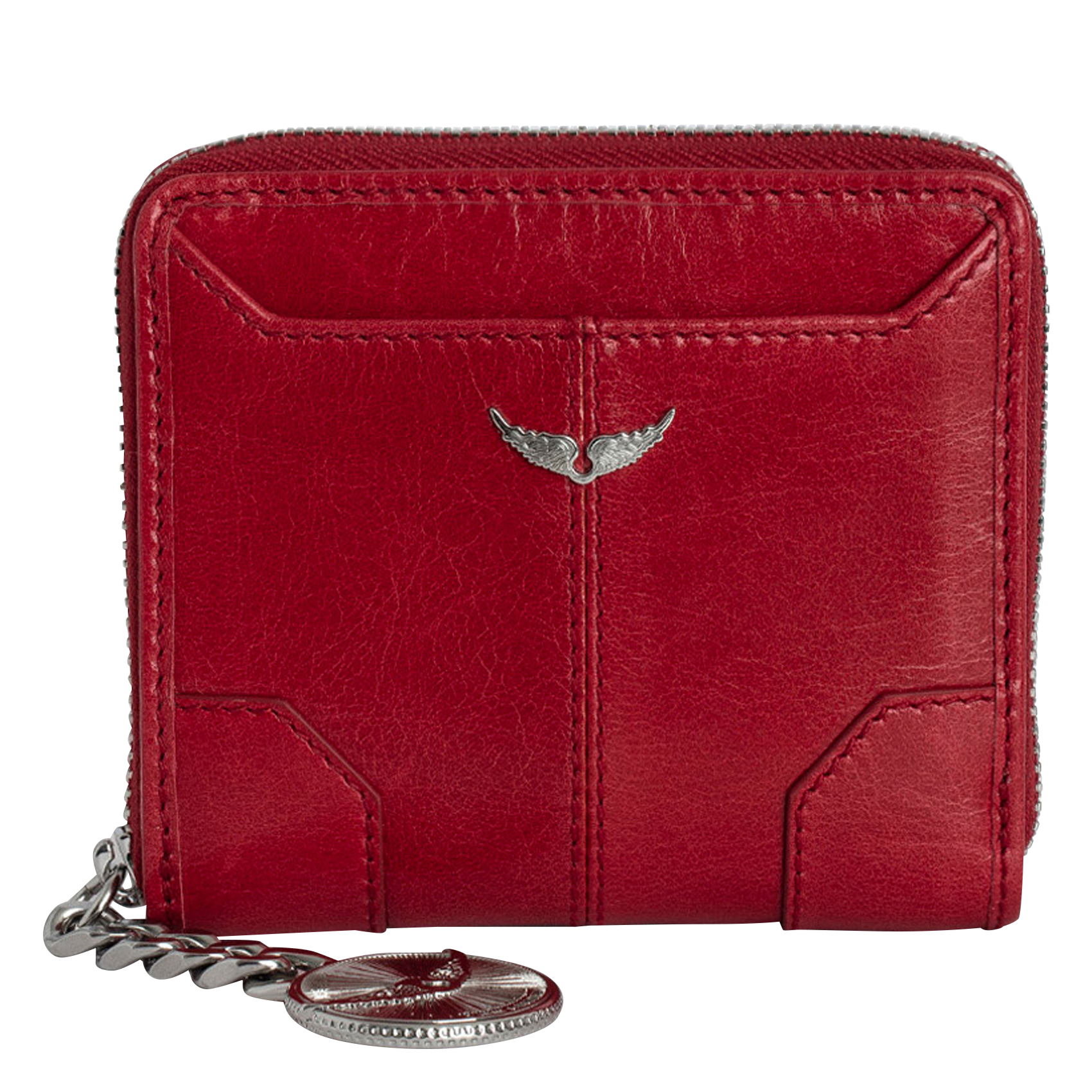 Porte-monnaie en cuir ZADIG&VOLTAIRE Rouge