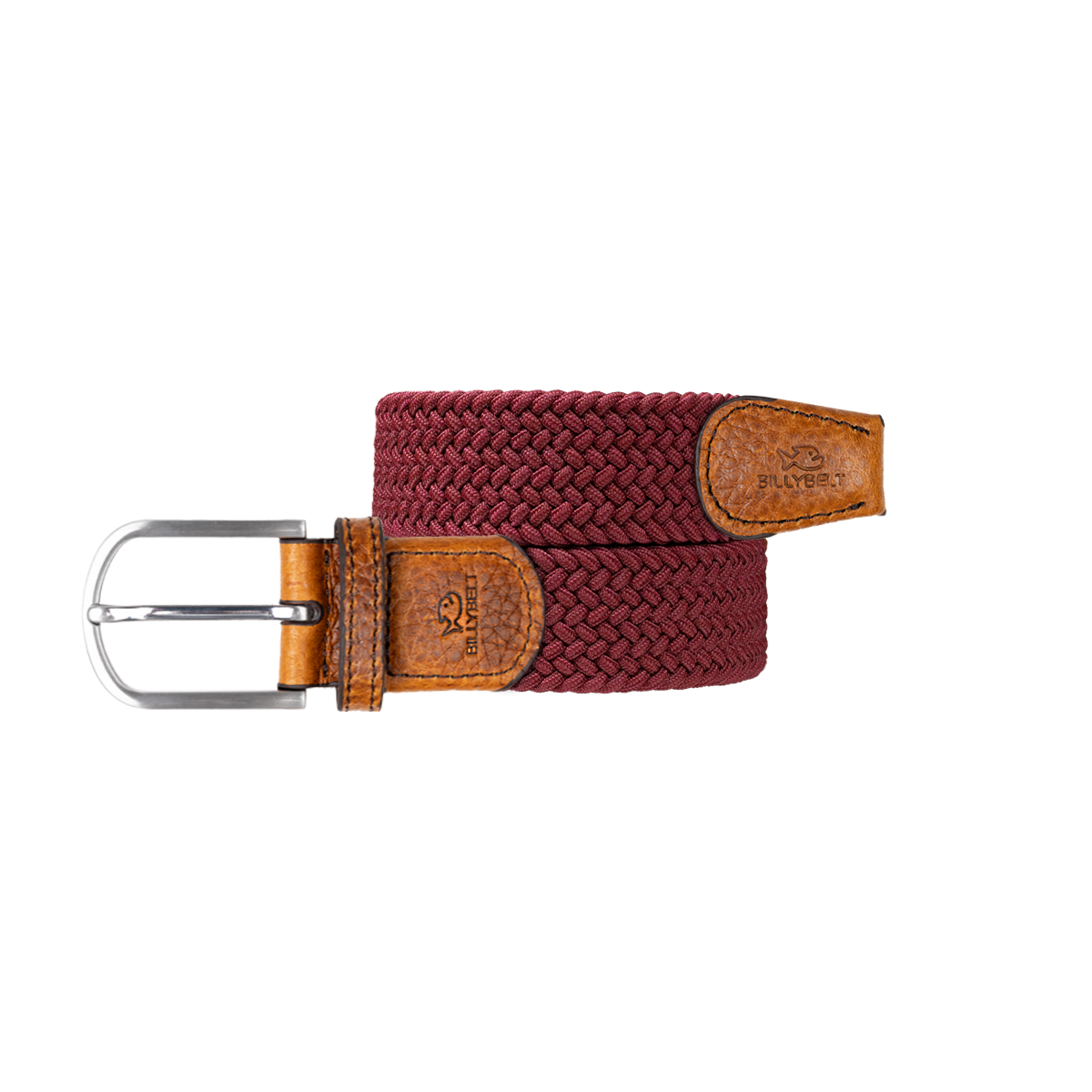 Solid Elastic Braided Belt BILLYBELT Red