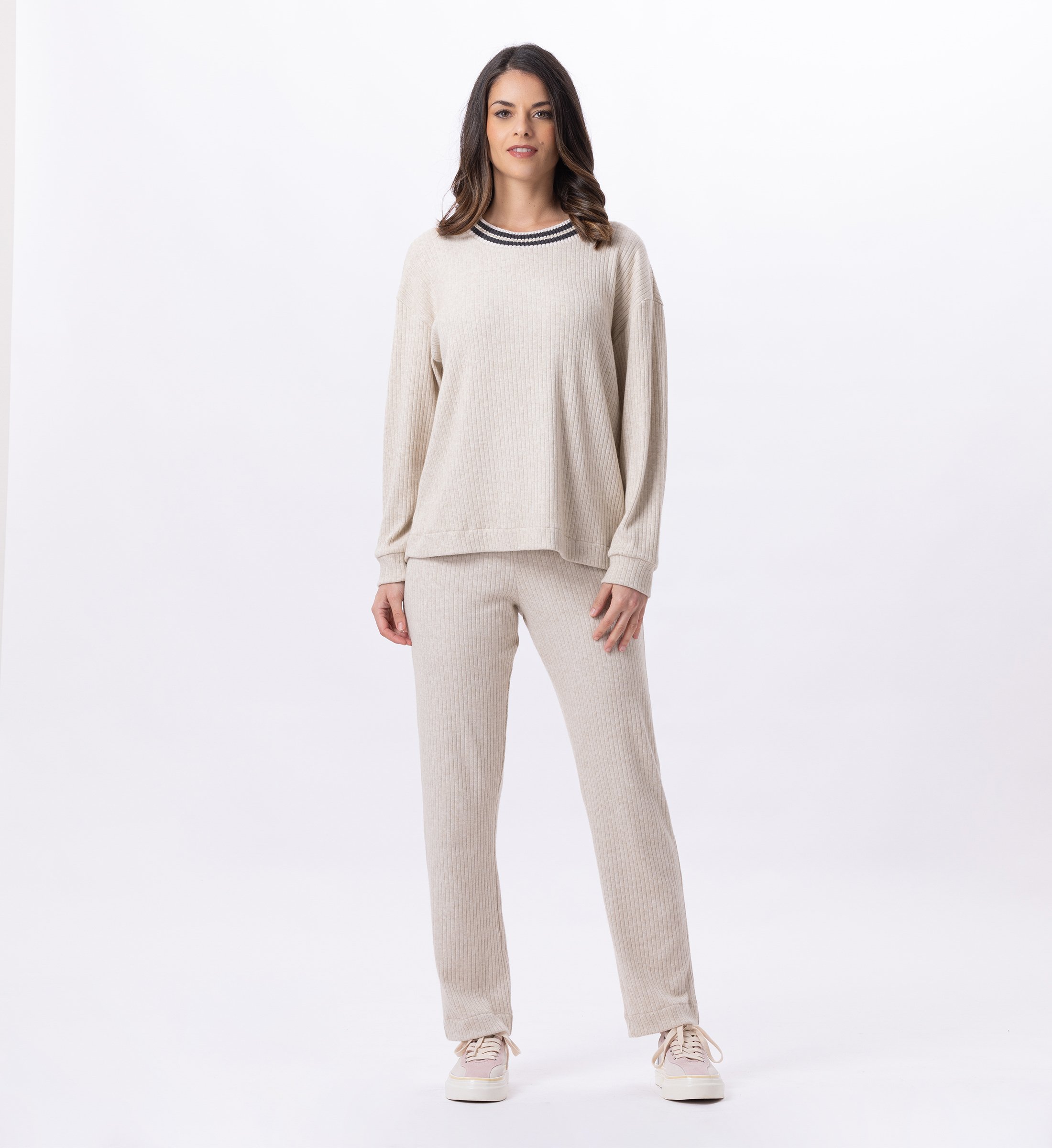 Knitted jogging pants LE CHAT Beige