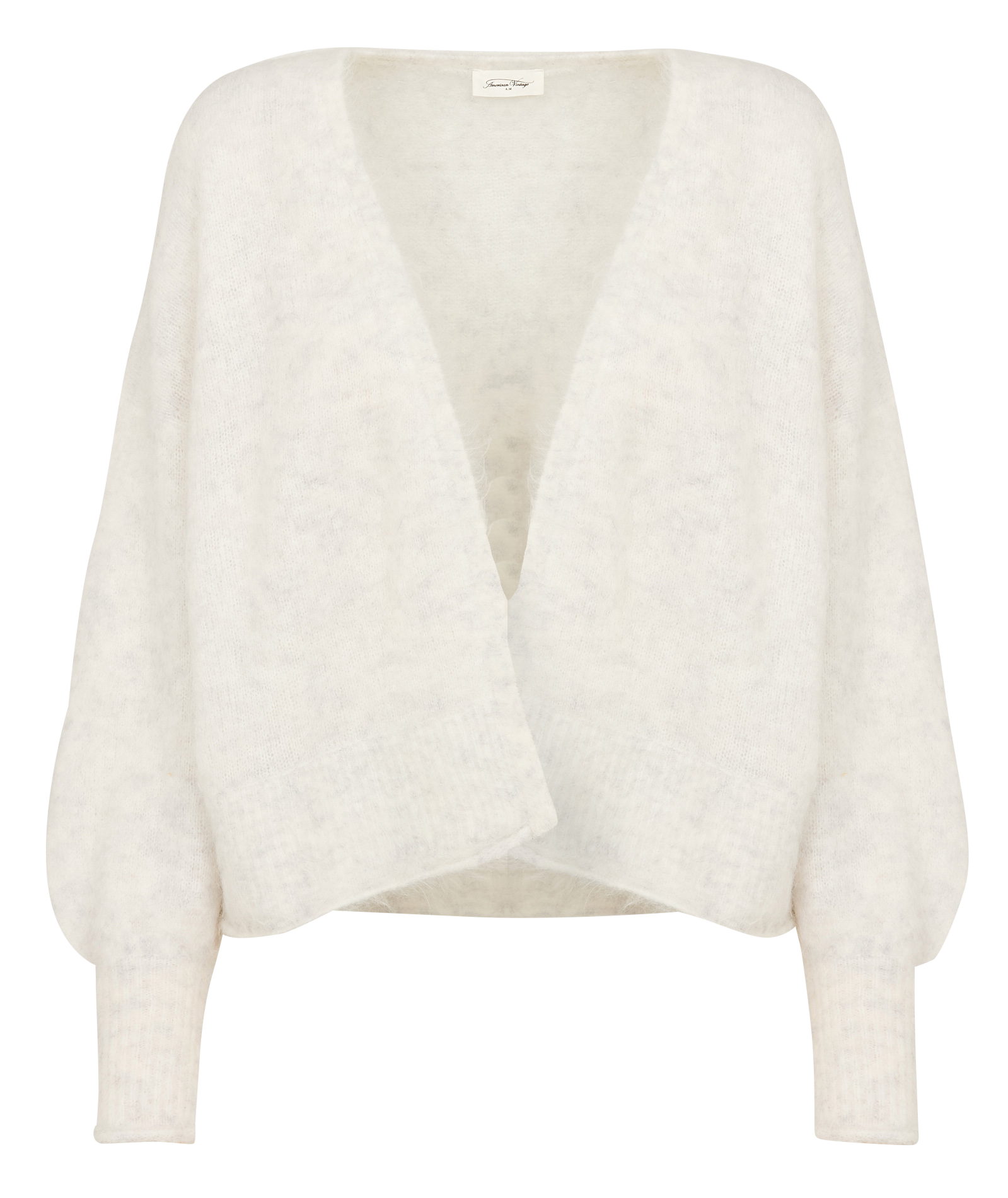 Straight alpaca-blend cardigan AMERICAN VINTAGE Grey