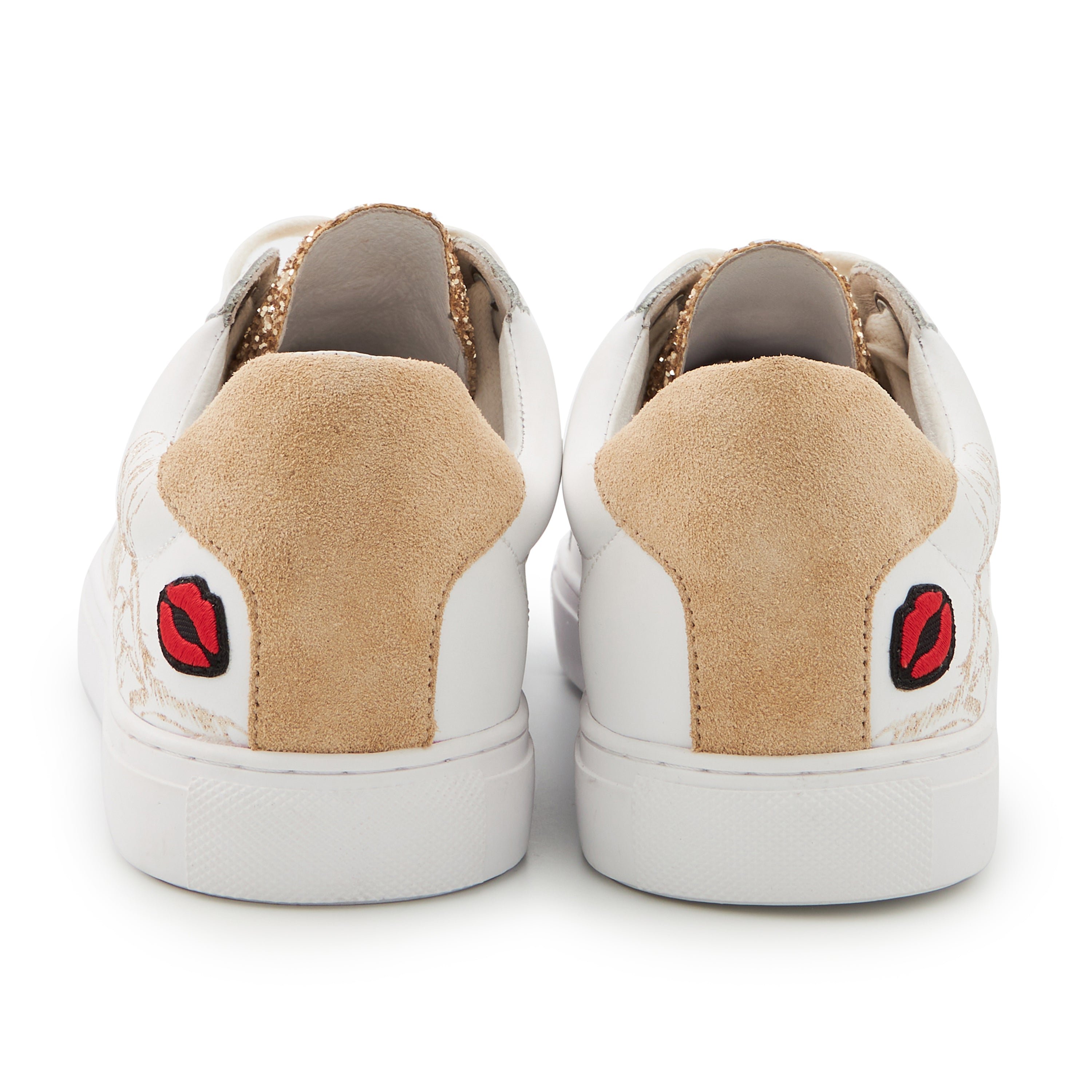 Leather sneakers BONS BAISERS PARIS White