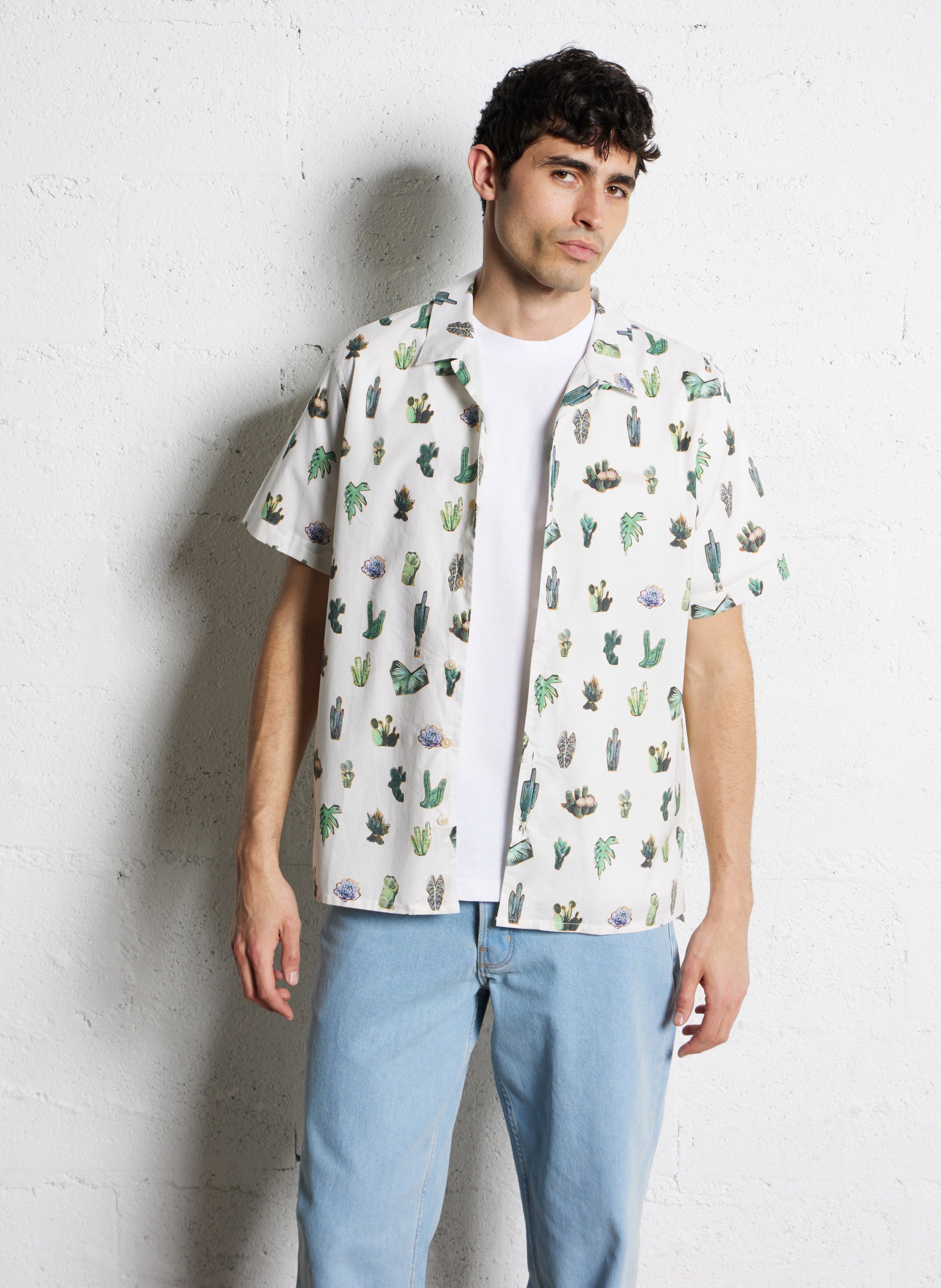 Chemise col classique manches contrastantes en coton PAUL SMITH White