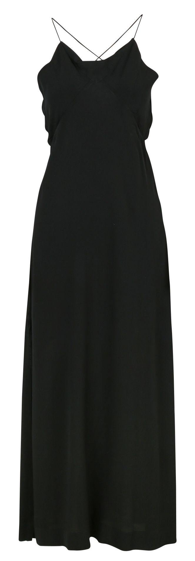 Lange jurk met V-hals KARMA KOMA Zwart