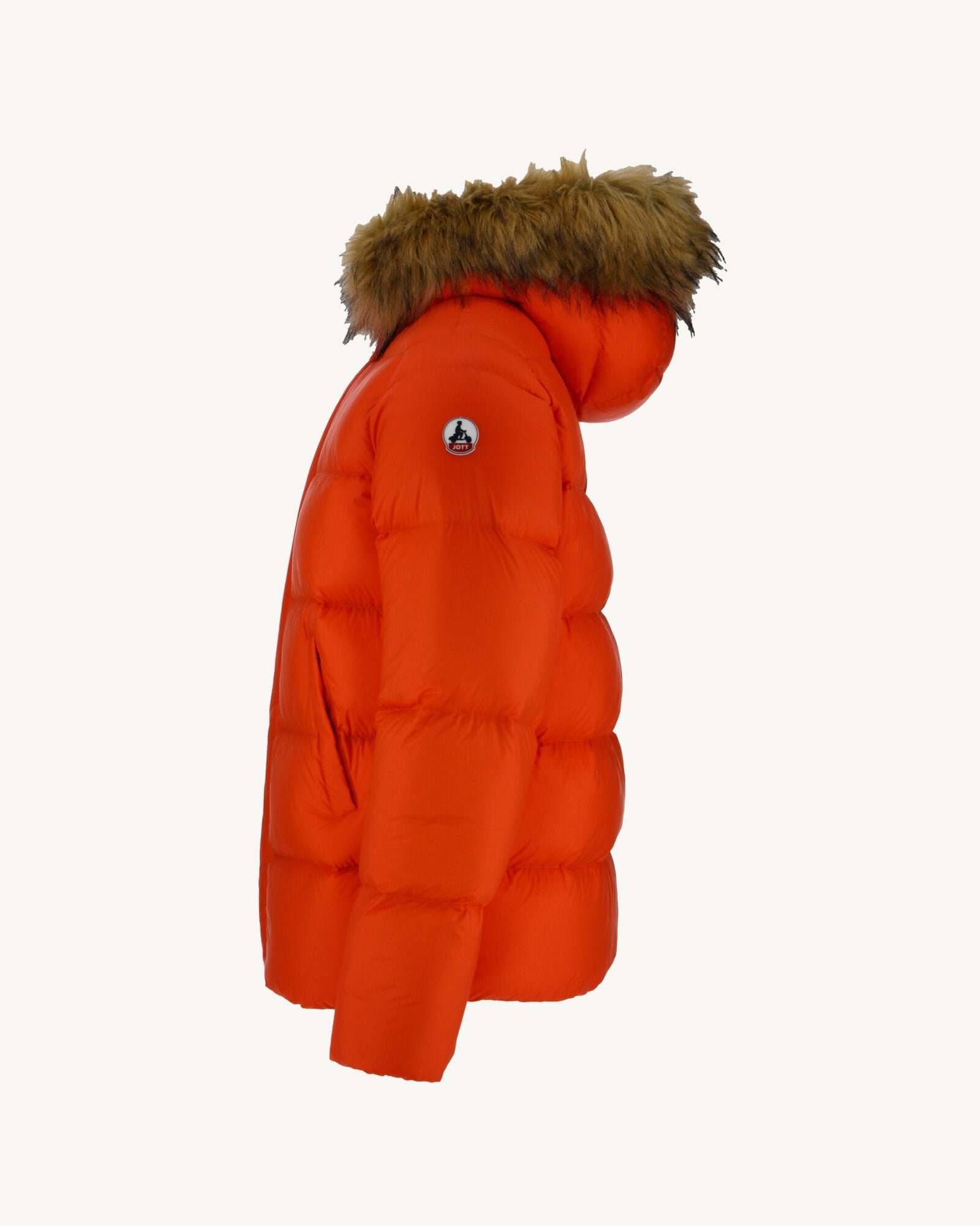 Short hooded prestige 2.0 down jacket JOTT Orange