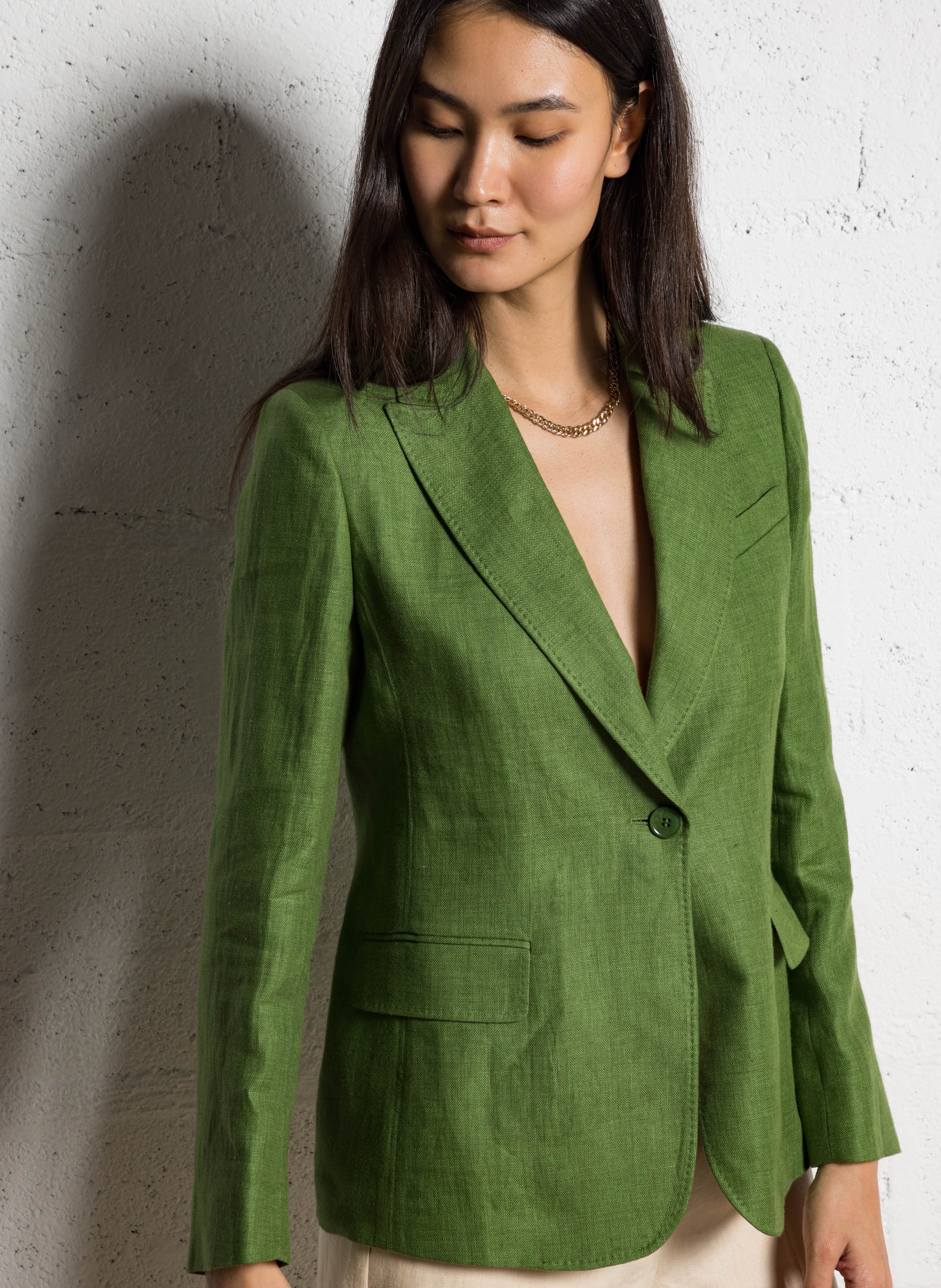 スーツ MAX MARA Women Suit Jackets 2421046032600 032 Green Jackets and blazers Green Woman | Max Mara