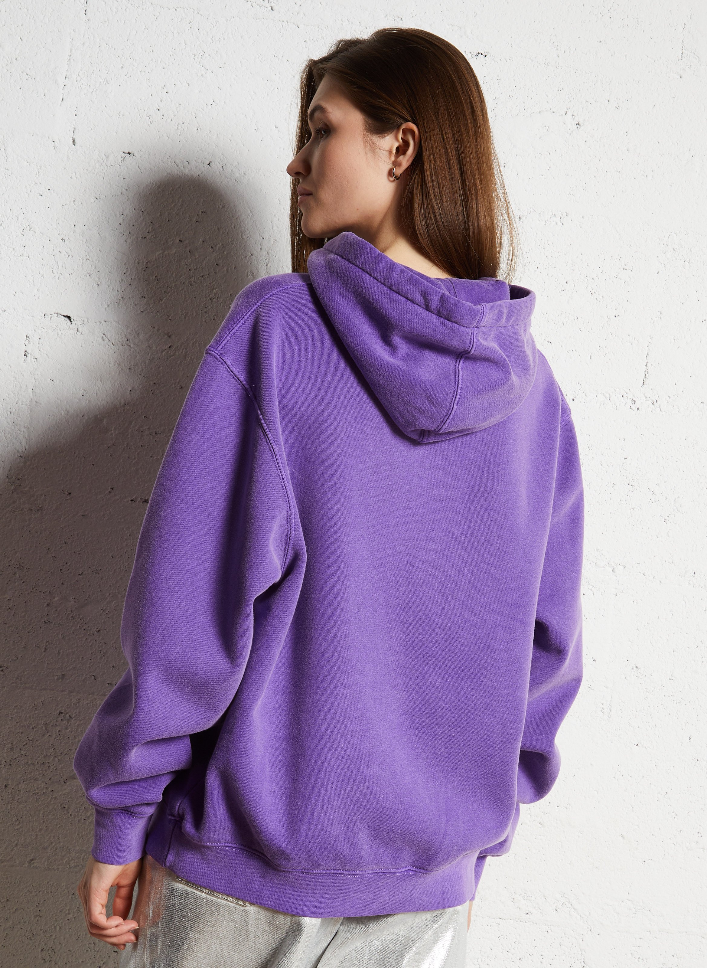 Printed sweatshirt with hood NEWTONE Purple