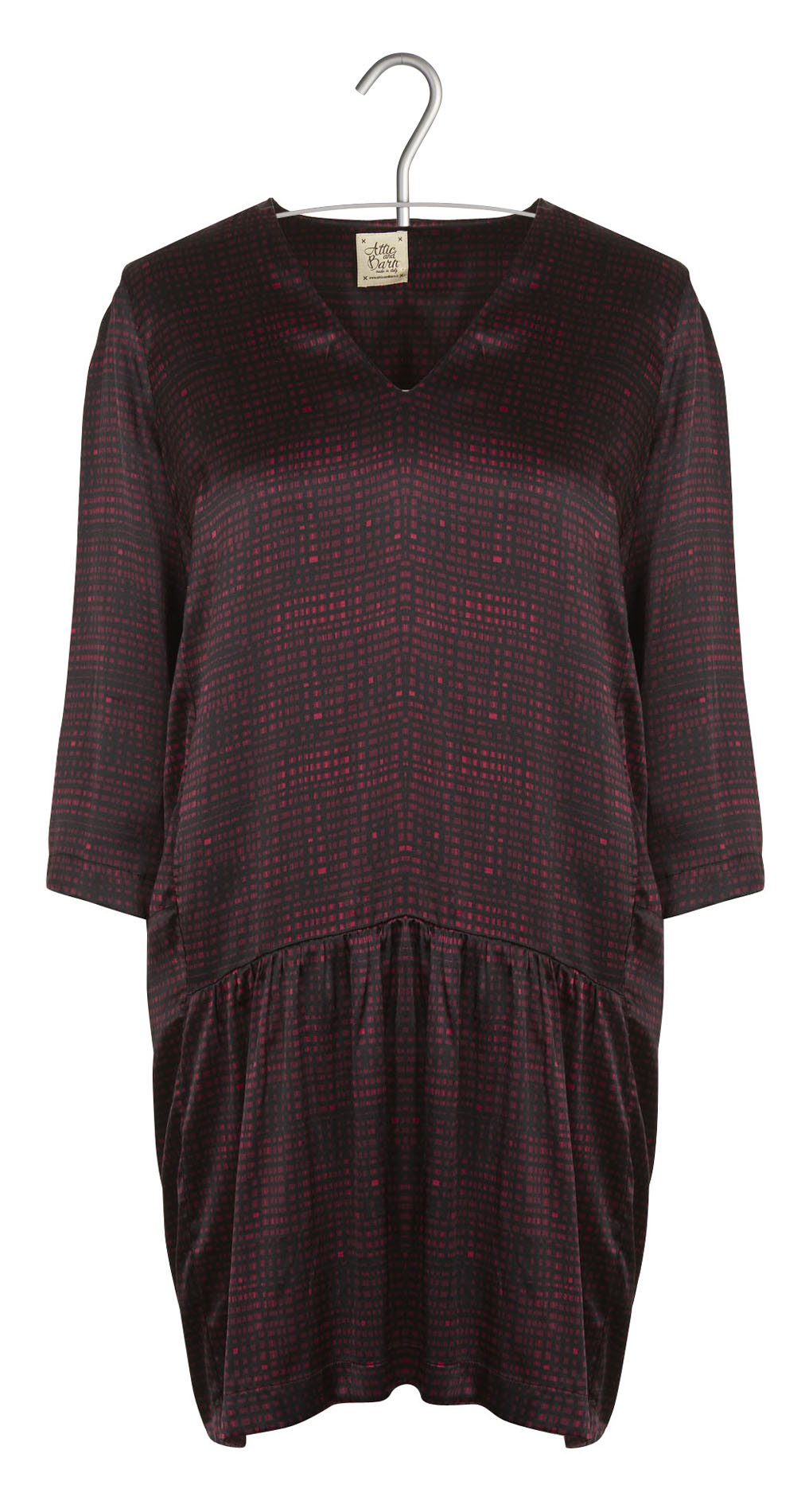 Stretch silk dress ATTIC AND BARN Brown