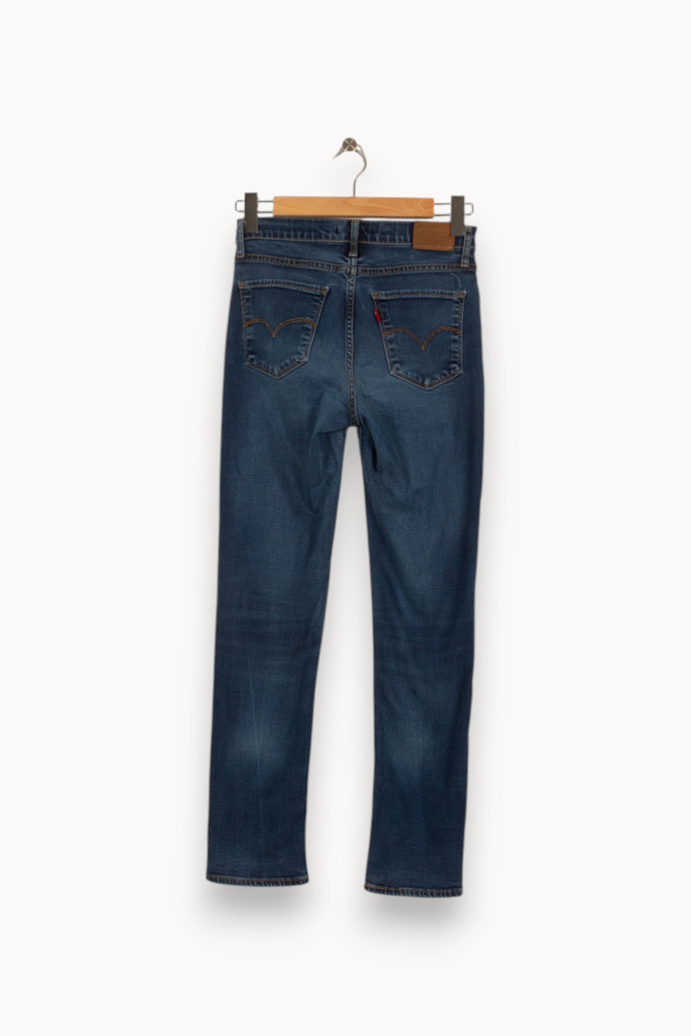 Cropped slim jeans with studs LEVI'S - Seconde main Blue