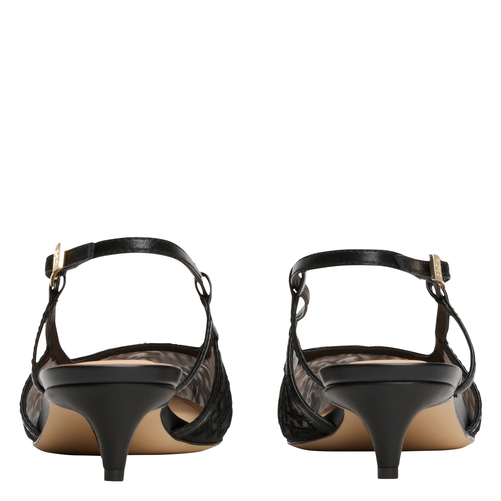 Monogram knit slingbacks TOMMY HILFIGER Black