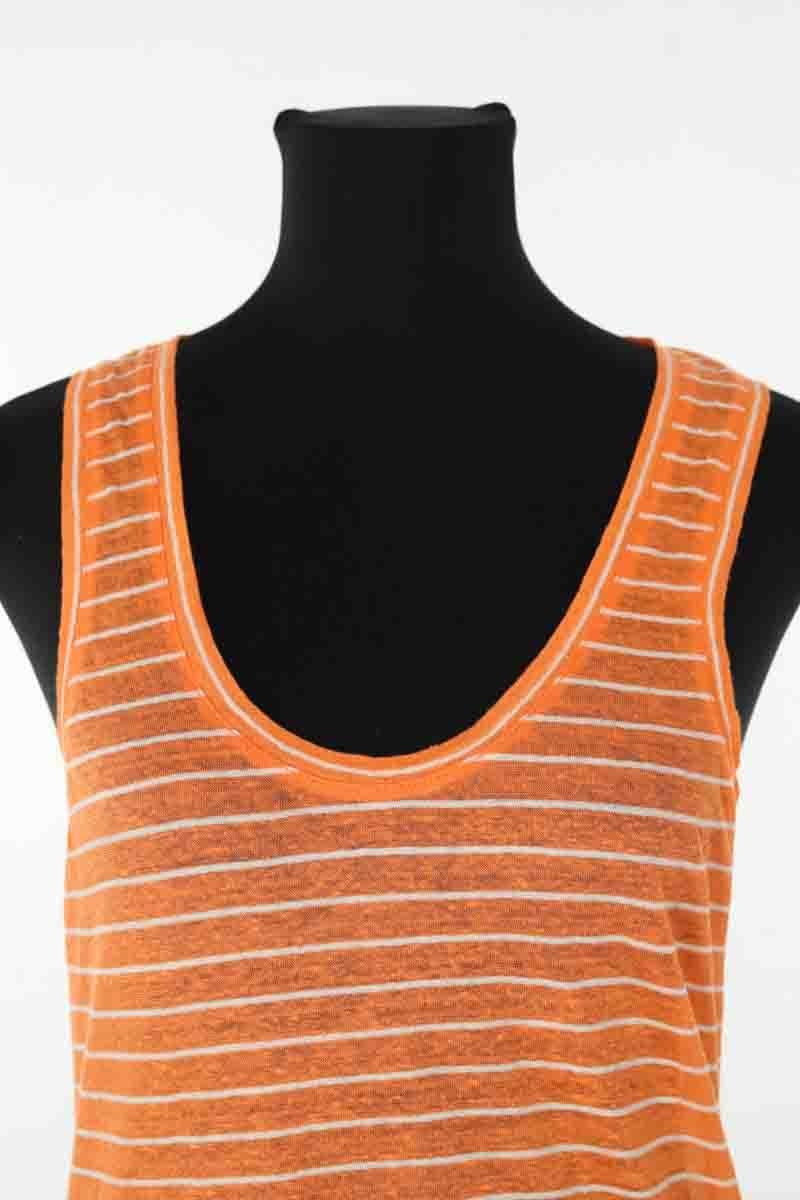 Sleeveless cotton top ISABEL MARANT ÉTOILE - SECONDE MAIN Orange
