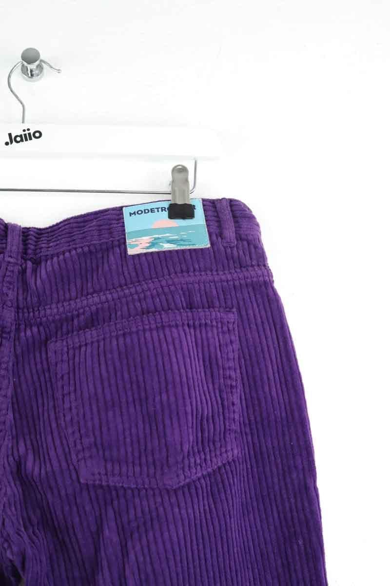 Cropped cotton pants MODETROTTER - Seconde Main Purple