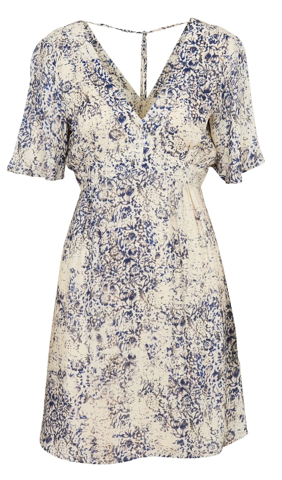 Short fitted V-neck dress MAISON 123 Blue