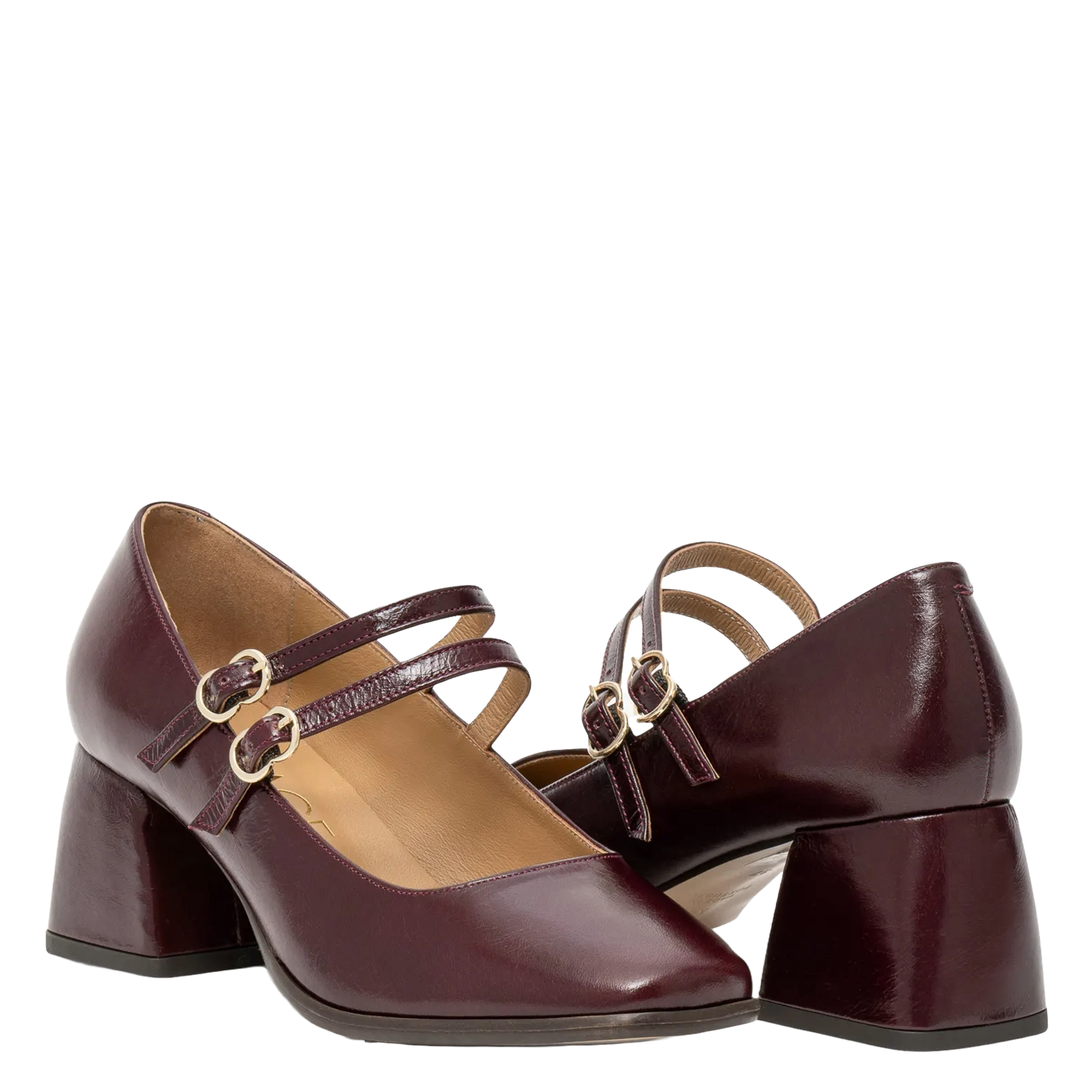 Leather Mary Janes BOCAGE Brown