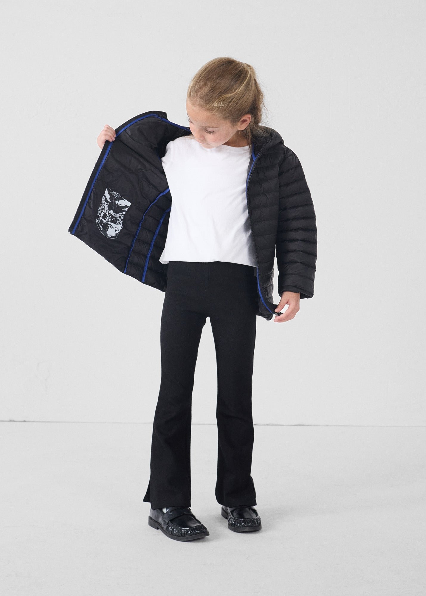 Garance mid-length children's puffer coat JOTT Black