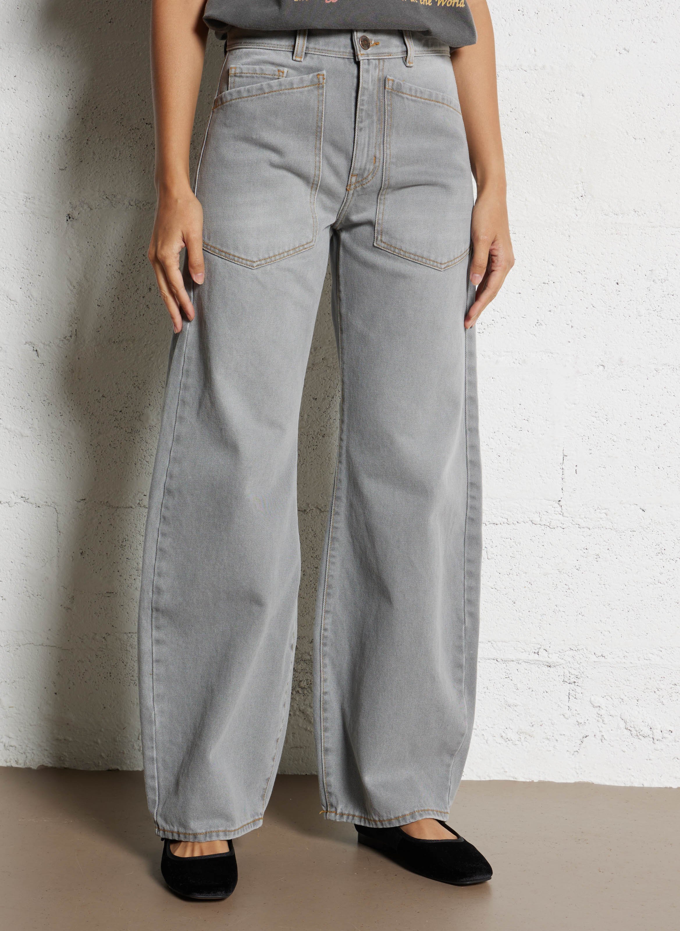 Grote katoenen jeans ACQUAVERDE Grijs