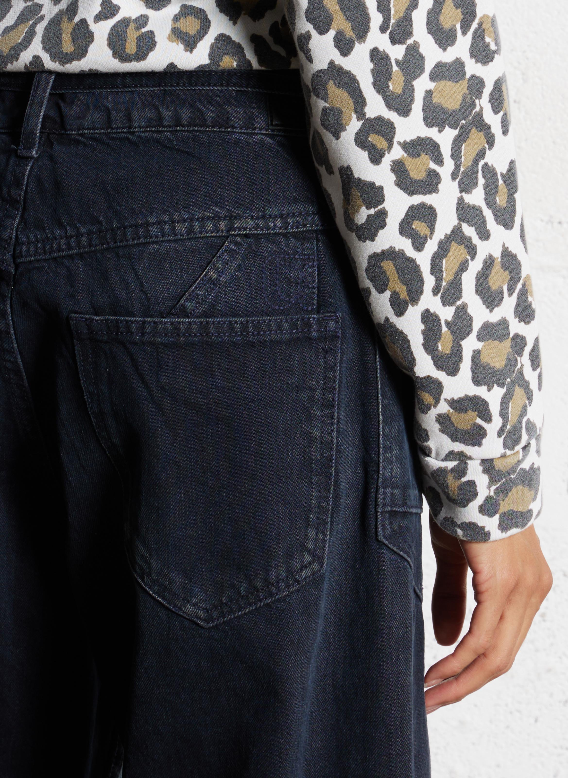 Jean large en coton LE TEMPS DES CERISES Bleu