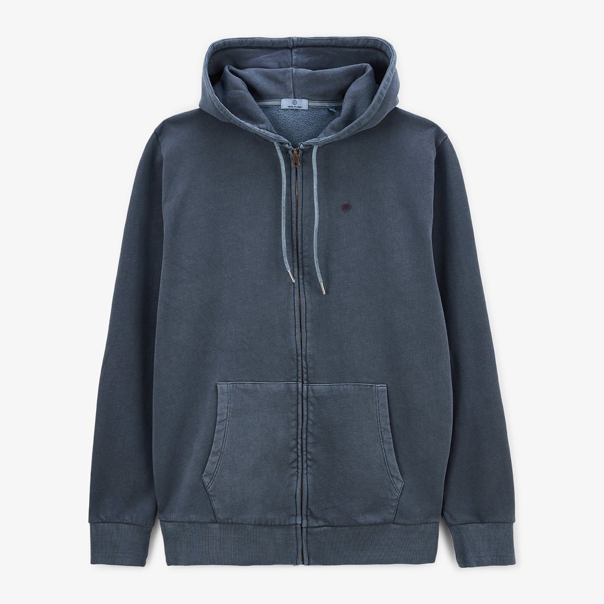 Hooded cotton sweatshirt with zip  SERGE BLANCO Blue