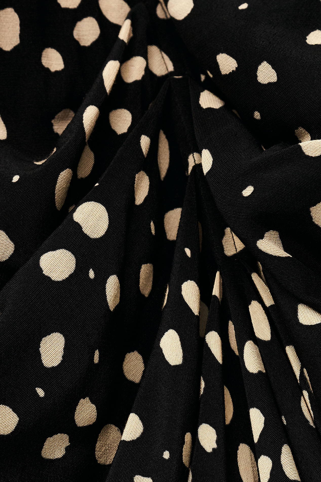 Jupe midi droite motif pois BA&SH Bleu