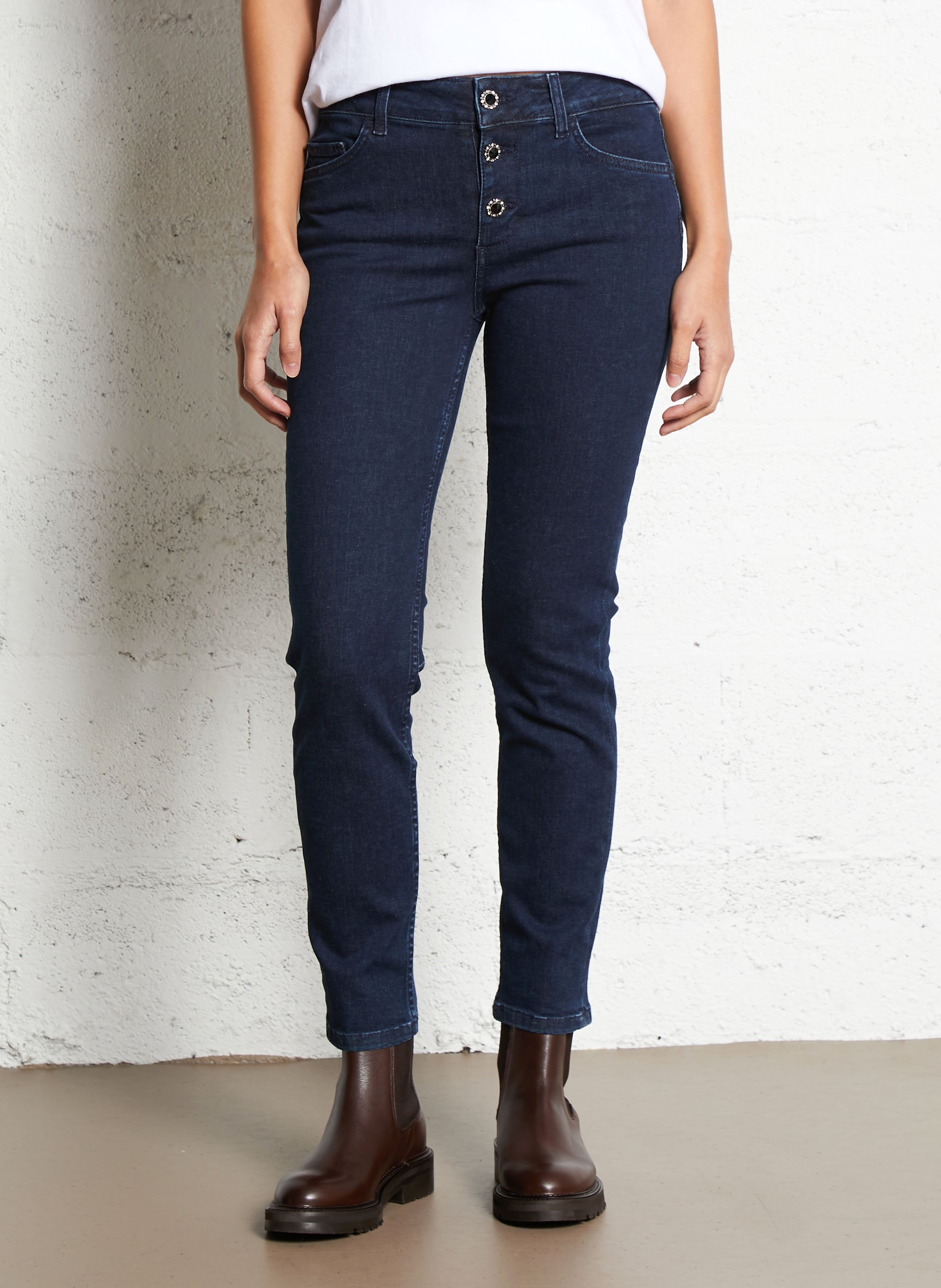 Skinny Jeans aus Baumwoll-Mix LIU JO Blau