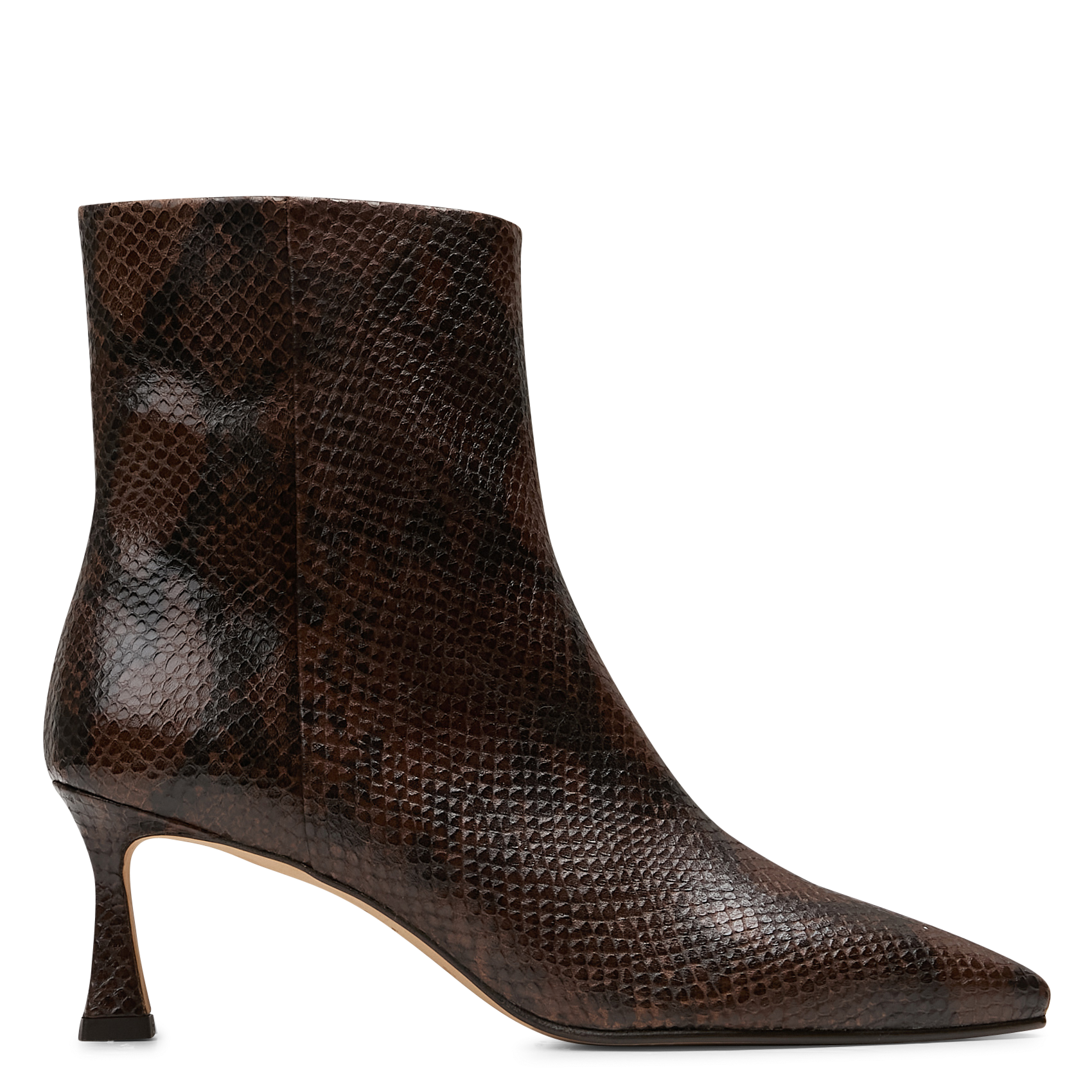 Bottines en cuir imprimé BOBBIES Marron