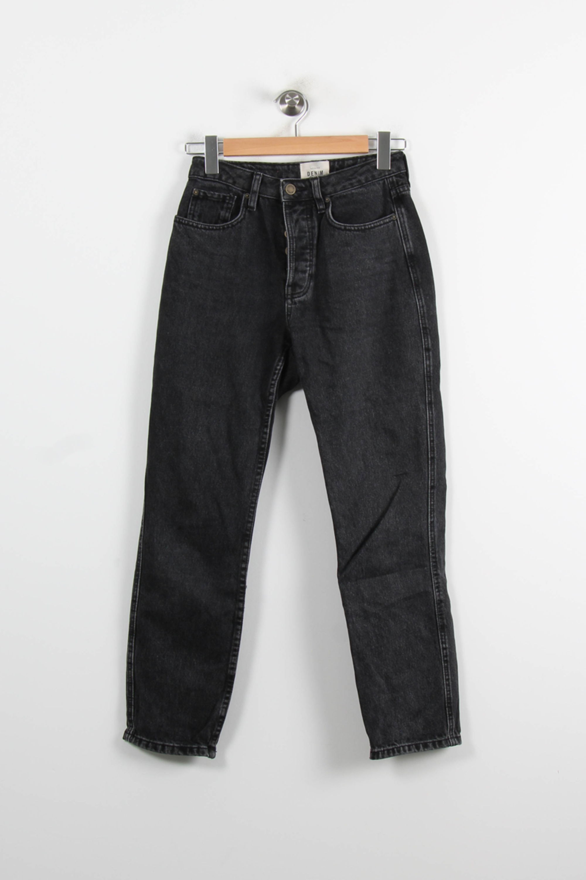 Cropped slim jeans with studs SEZANE - Seconde main Grey