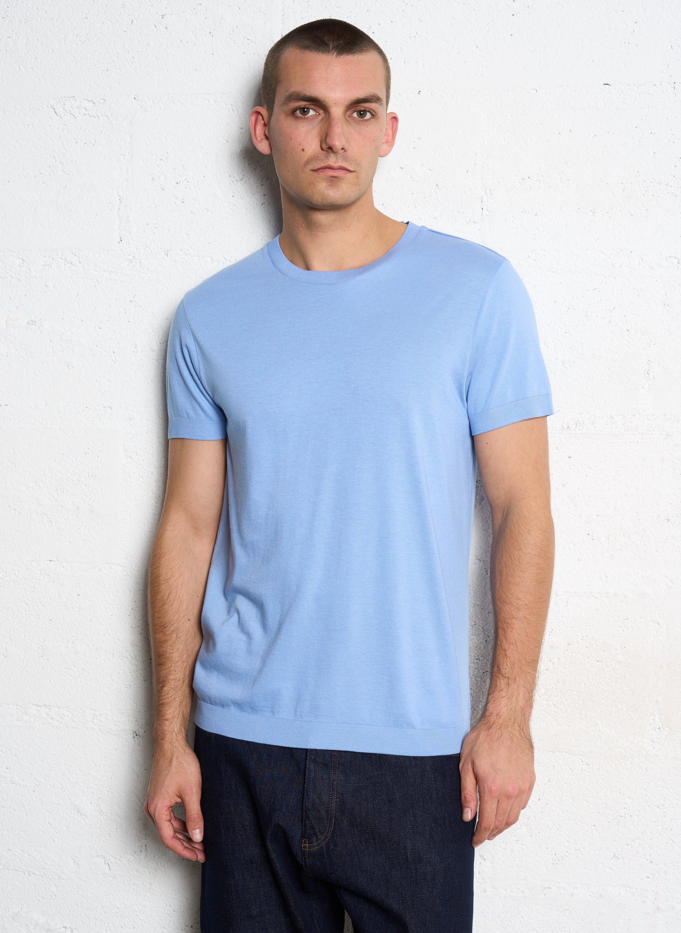 Gerade geschnittenes Rundhals-T-Shirt aus Baumwoll-Mix IKKS