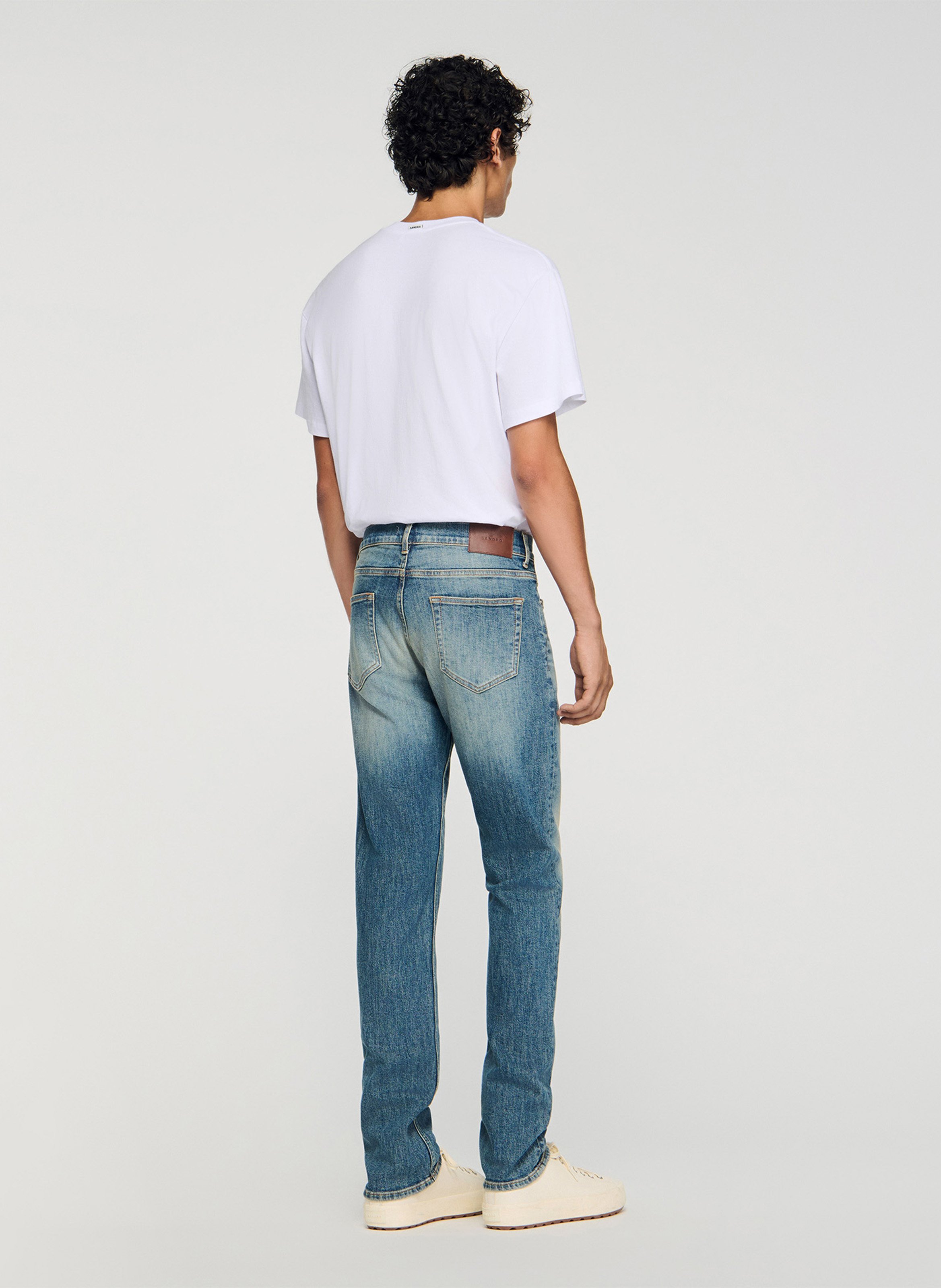 Slim fit jeans effen SANDRO Blauw