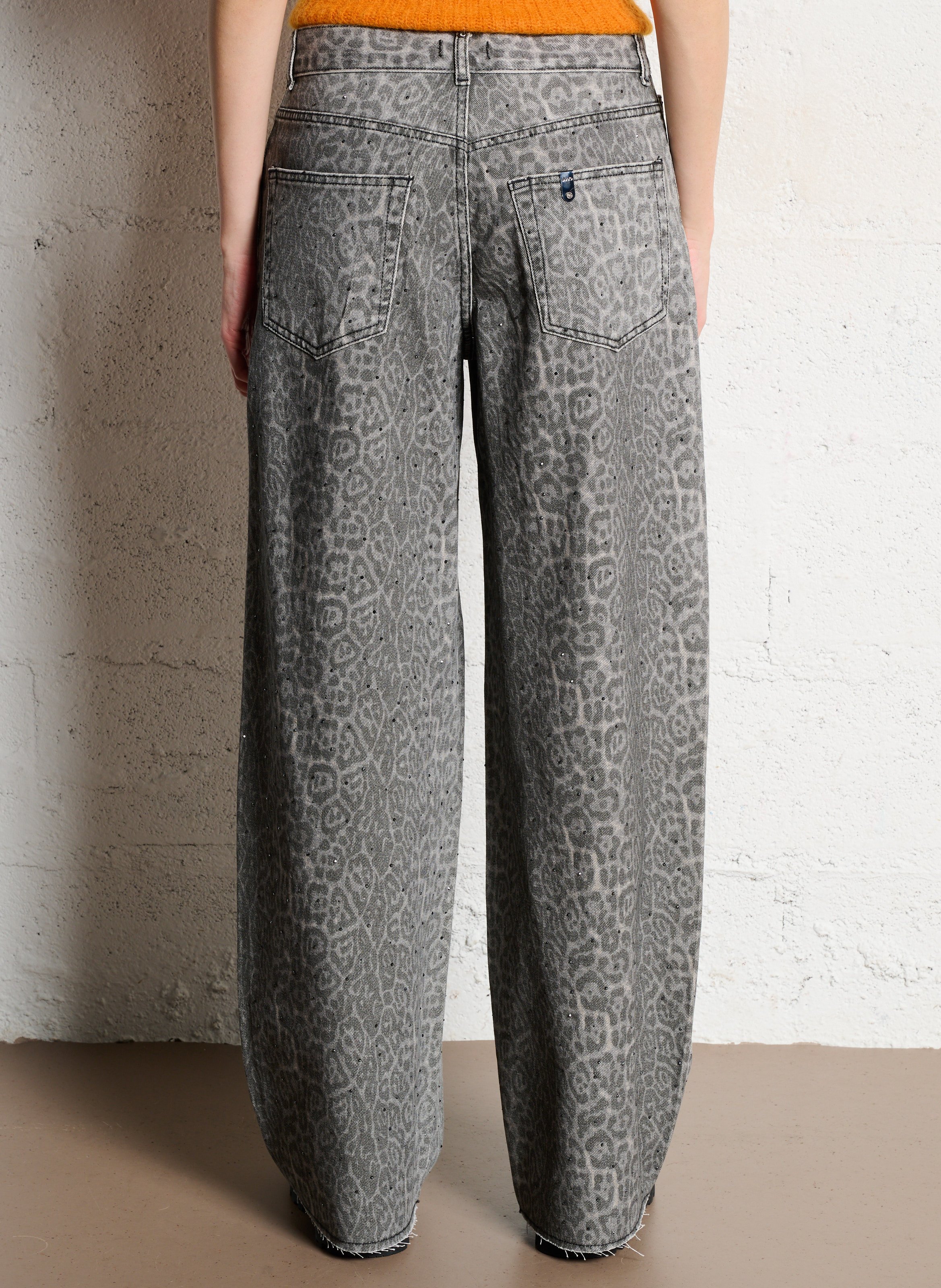 Jean large en coton LIU JO Gris