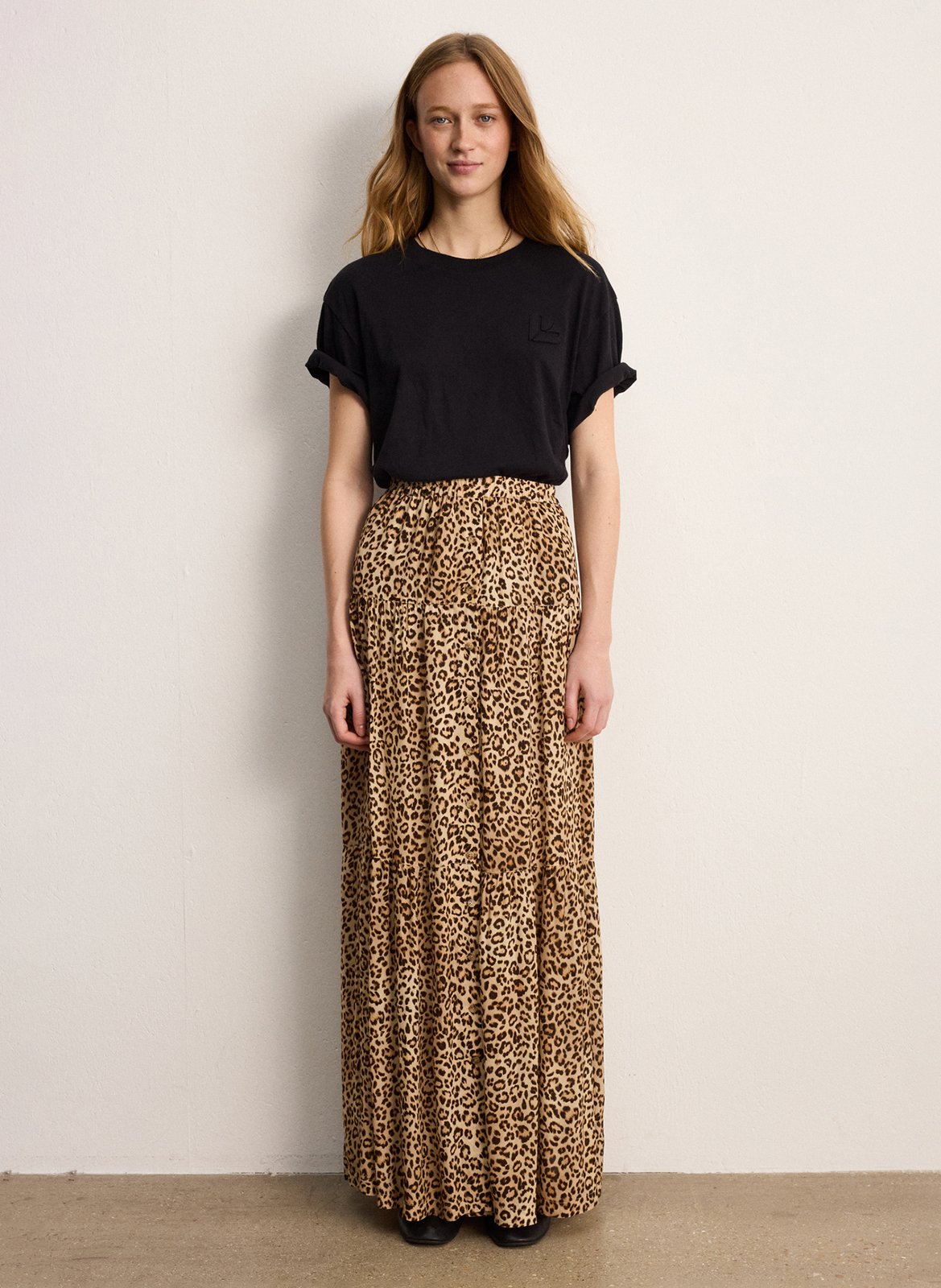 Ausgestellter Maxirock PABLO Beige