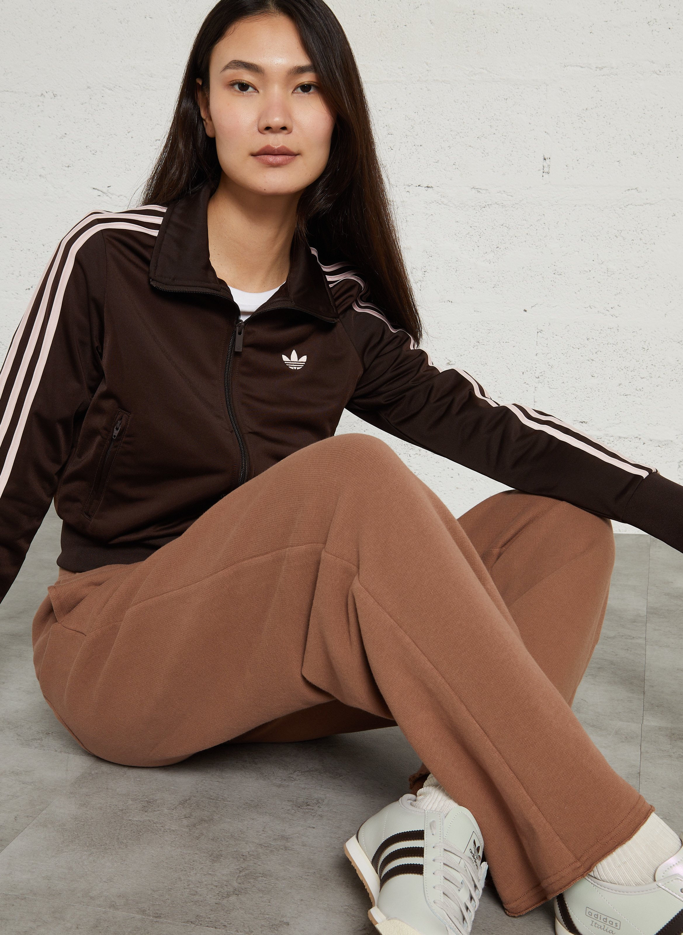 Funnel neck jacket ADIDAS Brown