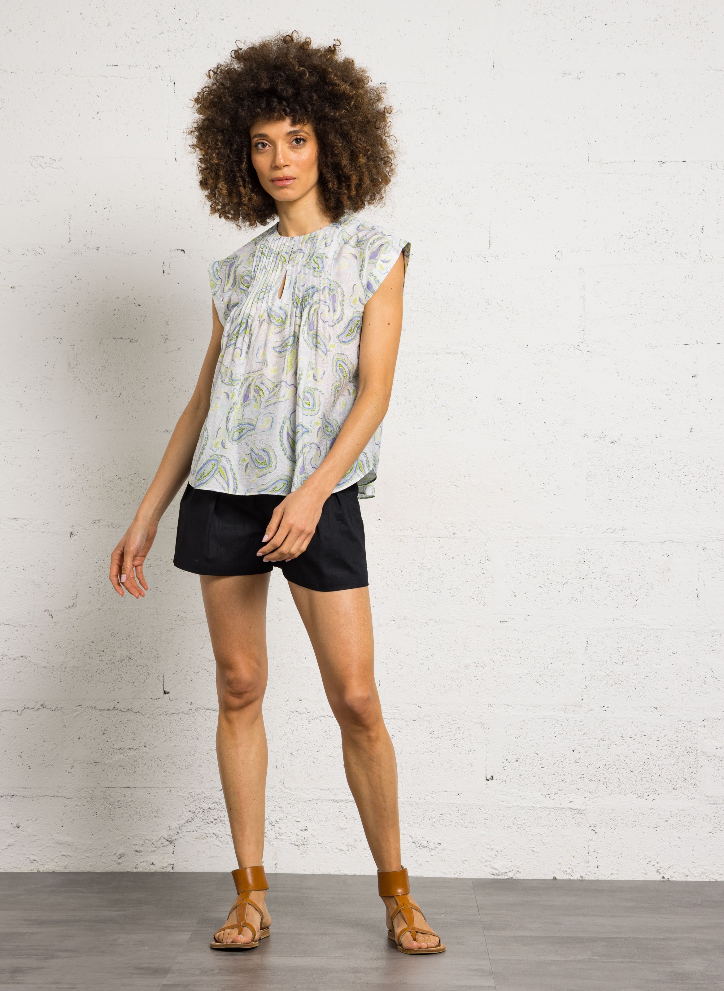 Top mit Blumenmuster SEE U SOON Blau